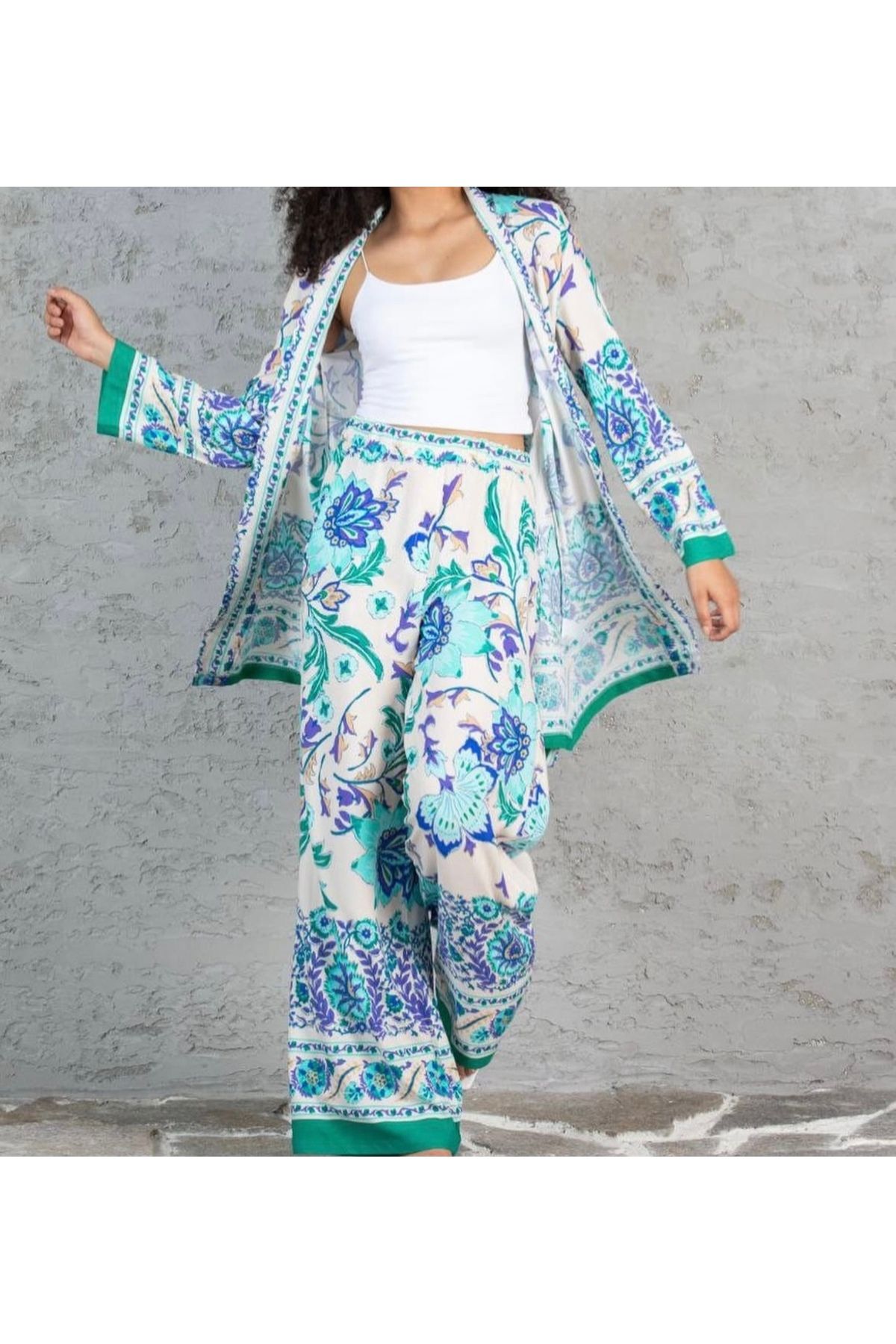 Mint İkili Kimono Takım