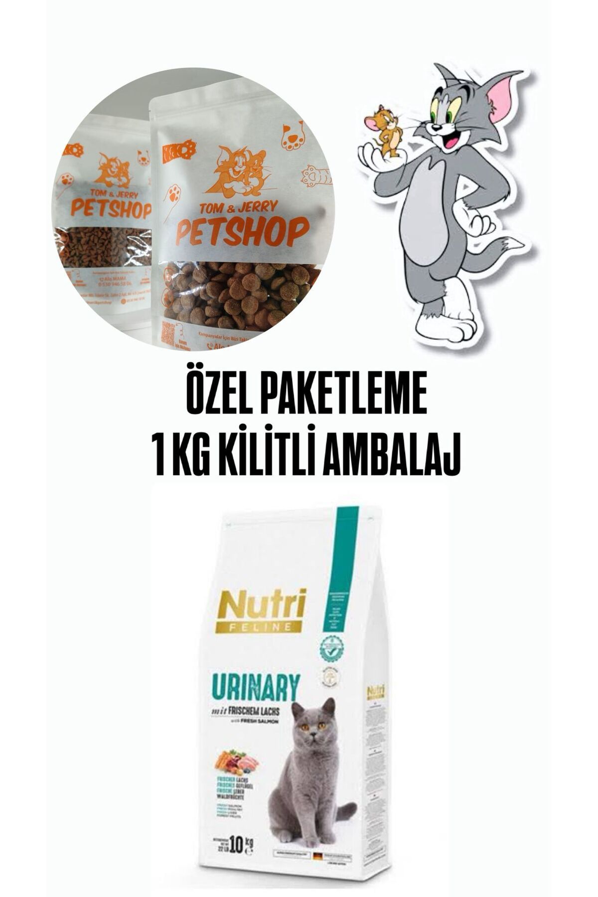 Nutri TOM&JERRYPETSHOP- NUTRİ URİNARY 1 KG KEDİ MAMASI