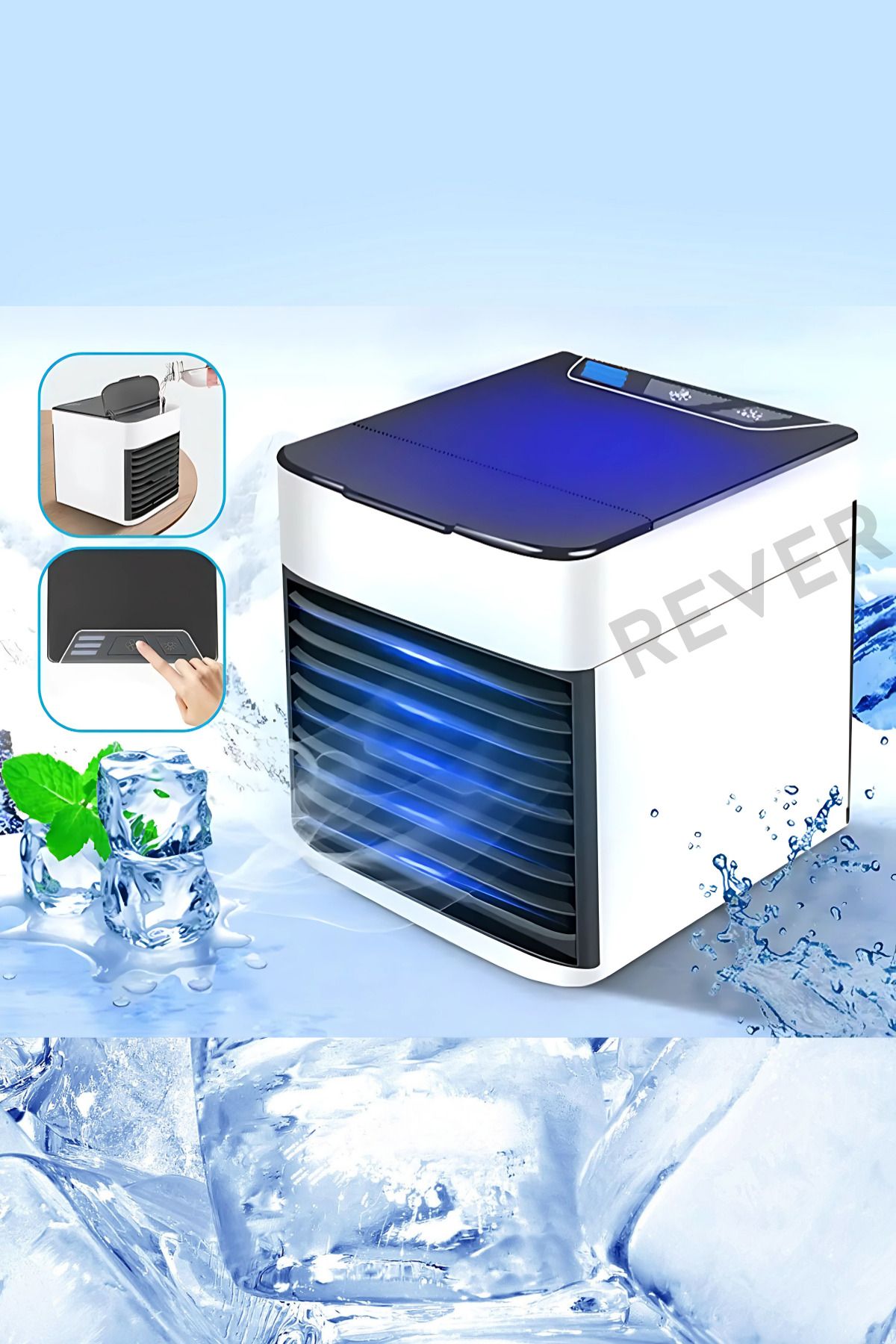 Rever Taşınabilir Hava Soğutucu Mini Klima Fan 300ML SU Hazneli