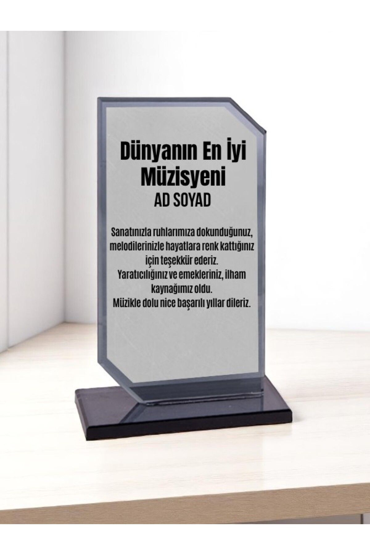lili hediyelik Plaket Isme Özel Müzisyene Ödül Başarı Hediyesi