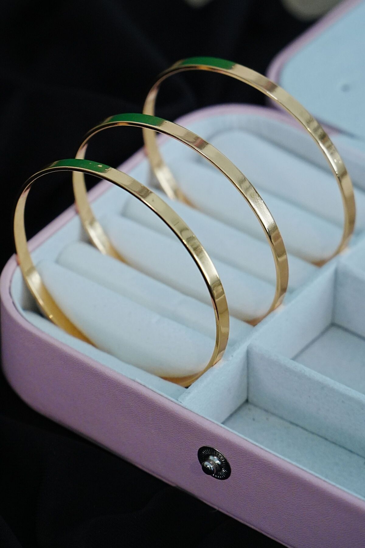 Lisinya 3 Adet Birden Kibrit Çöpü Bilezik Gold Renk - Lisinya