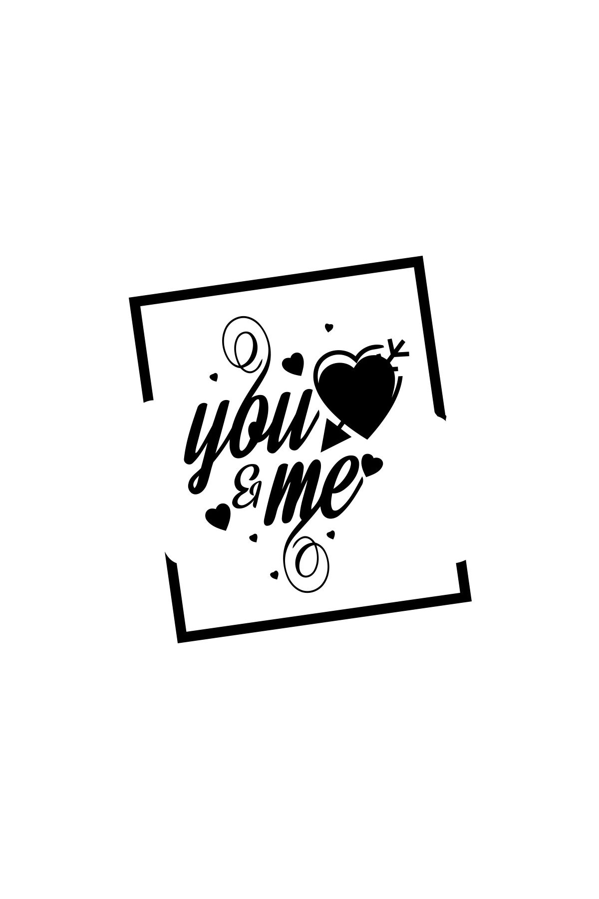 Reysa Tasarım Yo and Me Sticker 17x17 Cm Siyah