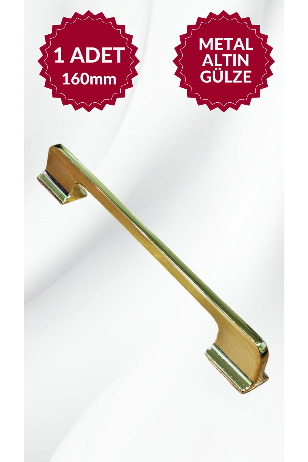 MKLAKS 160mm GÜLZE Alüminyum Metal KULP (ALTIN) Mobilya Mutfak Çekmece Dolap Kapak – Dayanıklı Tasarım