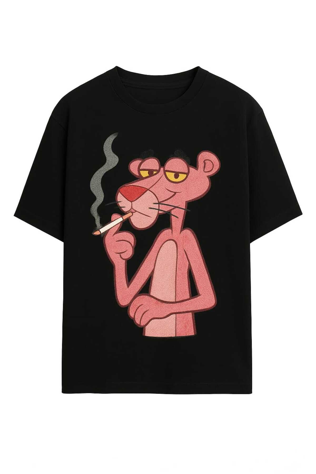 MAGORS KGraffTee Unisex %100 Organik Pamuk Relaxed Fit Yuvarlak Yakalı Karakter Baskılı Beyaz T-shirt