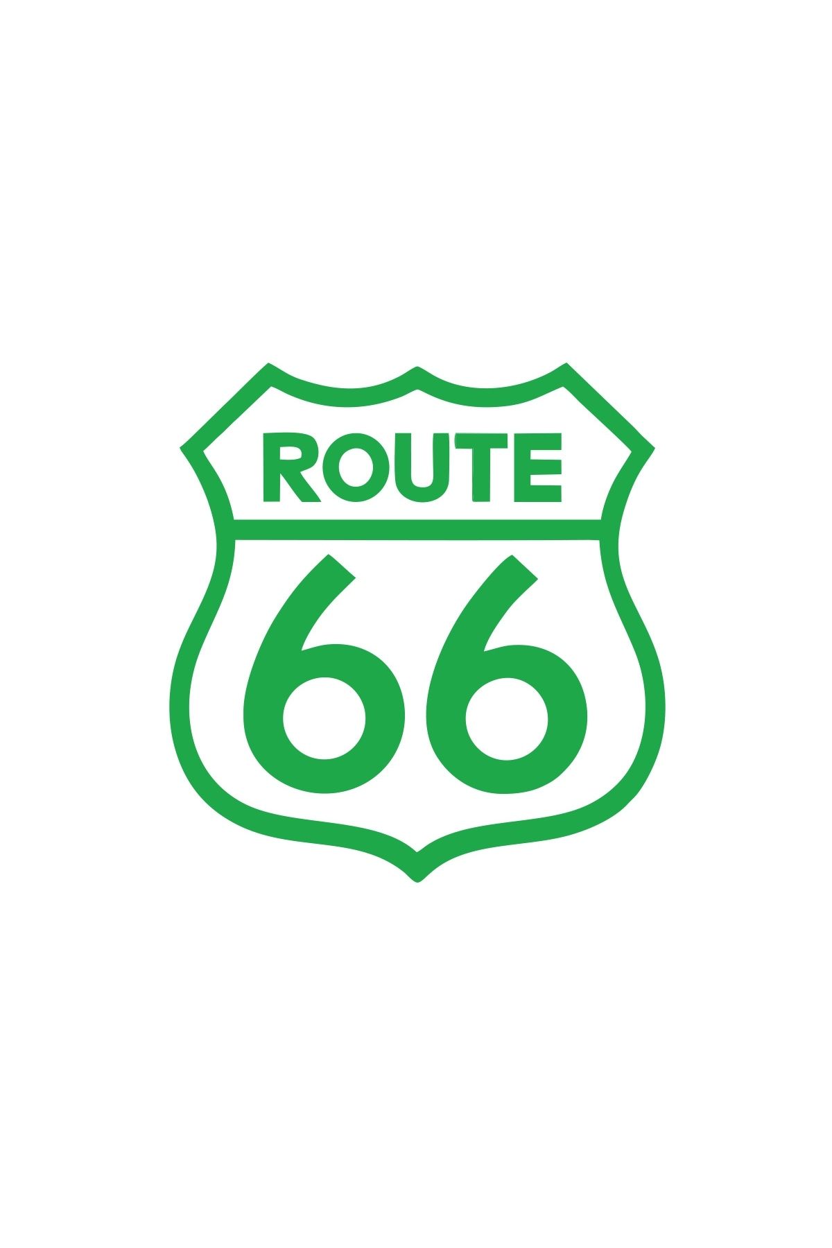 Reysa Tasarım Route 66 Sticker 17x17 Cm Yeşil
