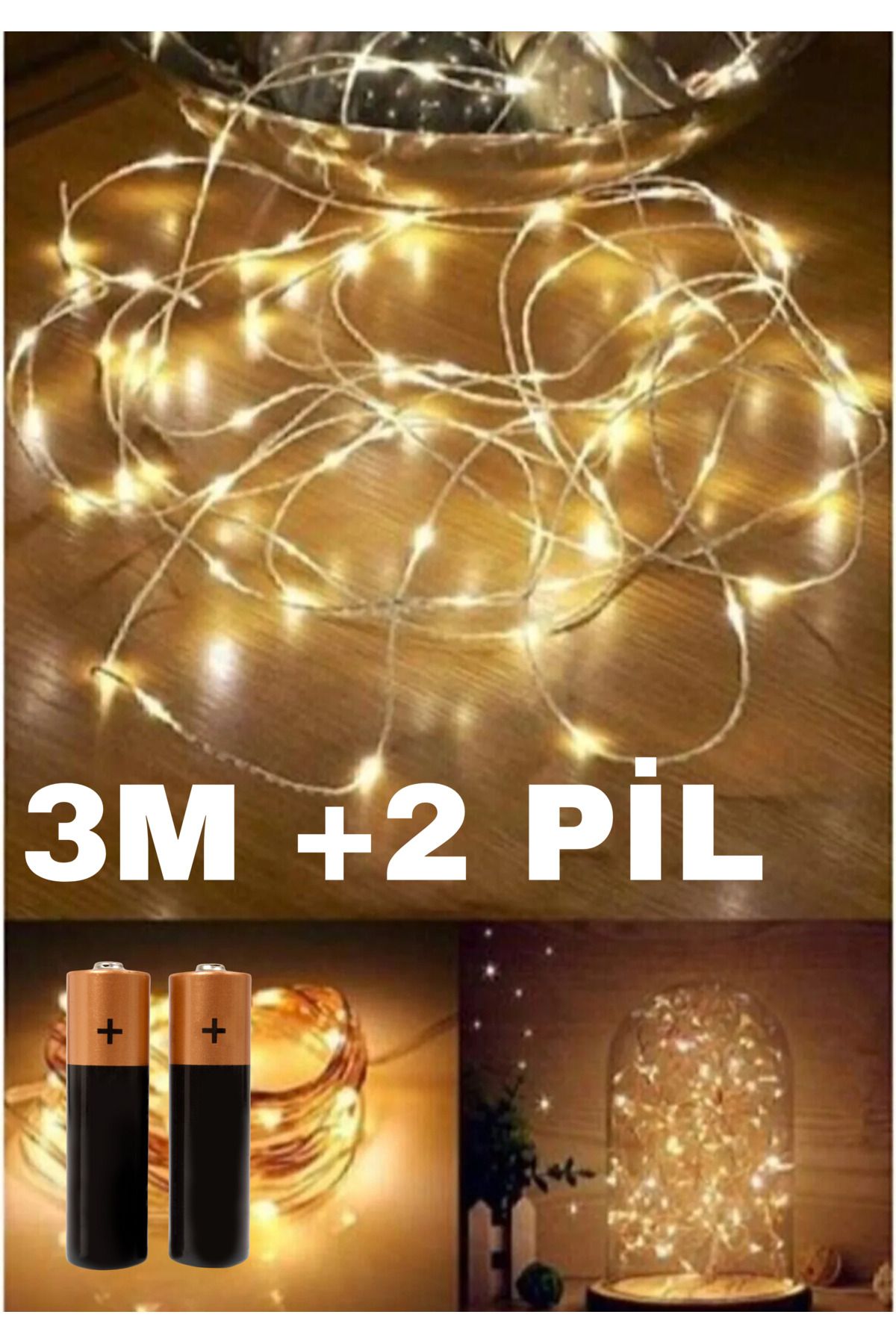 Baloncu Dede 3 M Peri Led Pilli +3 Pil Özel Gün Doğum Günü