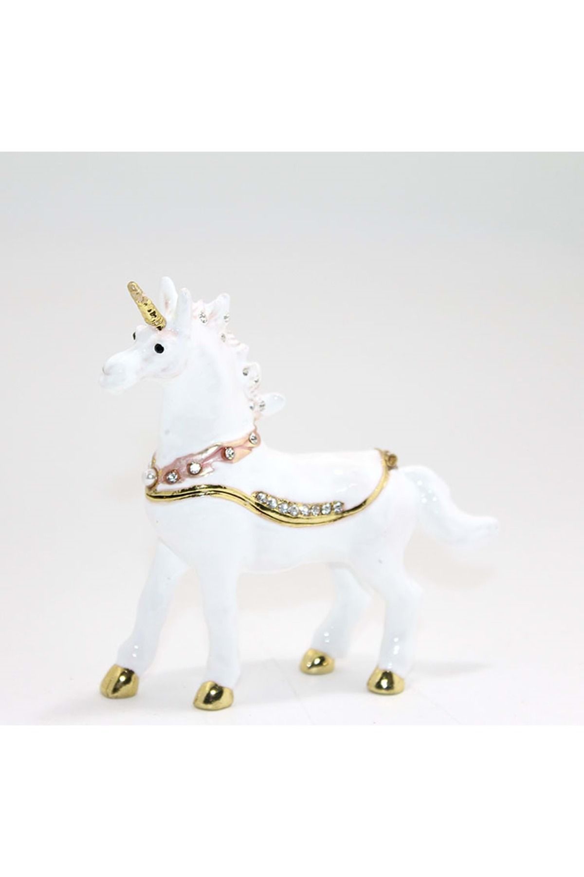 Store Sıvaroskı Taşlı Tekli Ünicorn Figürü 10*11 Cm