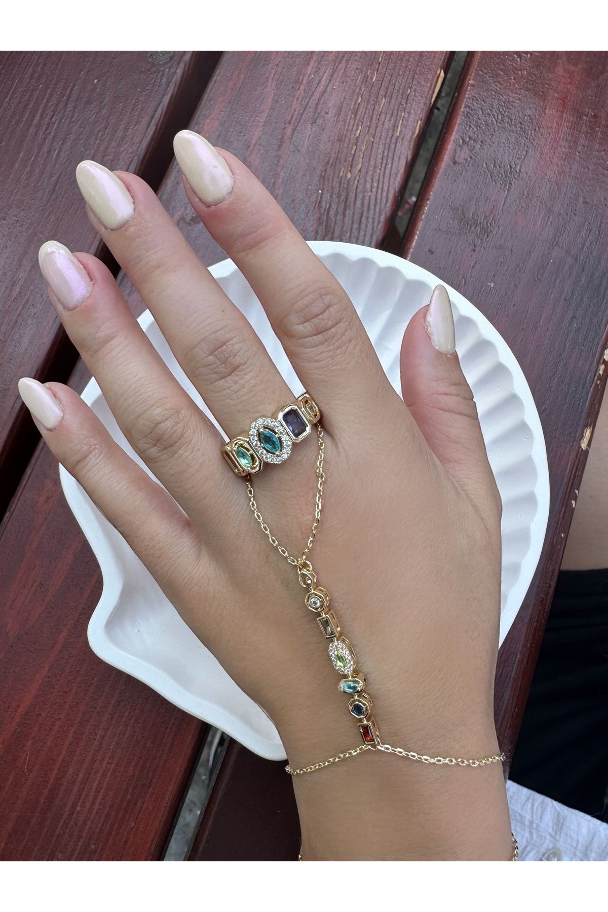 Gilia Jewelry Yedi Element Zirkon Taşlı Yüzük