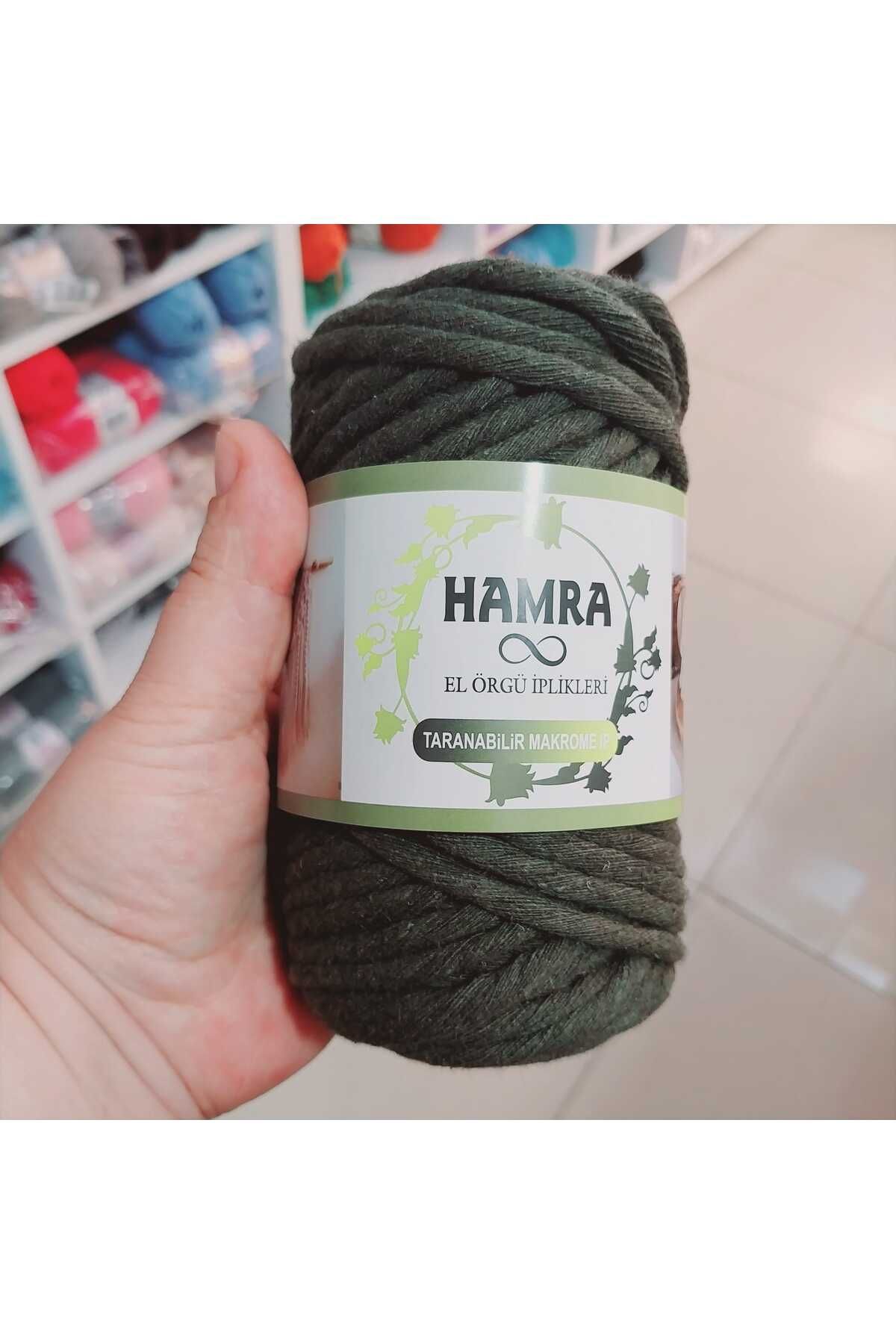 HOBİ-خيط مكرامية للمسح 4 ملم 250 جرام أخضر كاكي 1