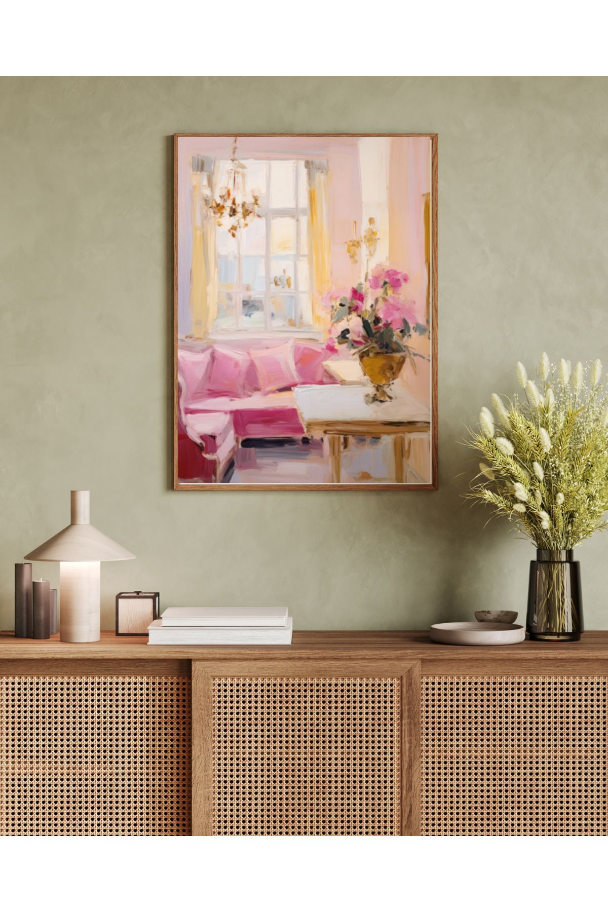 woodhomeworks tek parça salon ofis dekor tablo