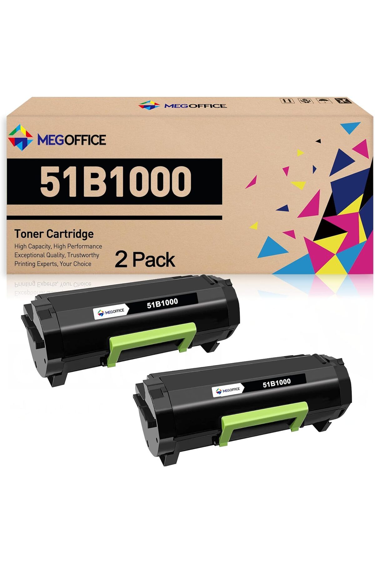 Lexmark MS317dn MX317dn MS417dn MX417de MS517dn MX517de MS617dn MX617de (Black, 2-Pack