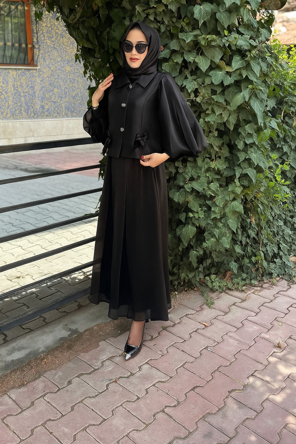 CLIO CLİO BÜYÜK BEDEN ETEKLİ ABİYE TAKIM