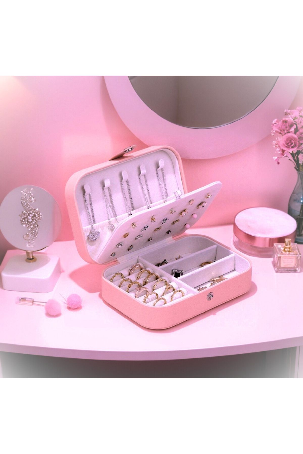 shop Takı Kutusu Büyük Boy Mücevher Kutusu Aksesuar Organizer Büyük
