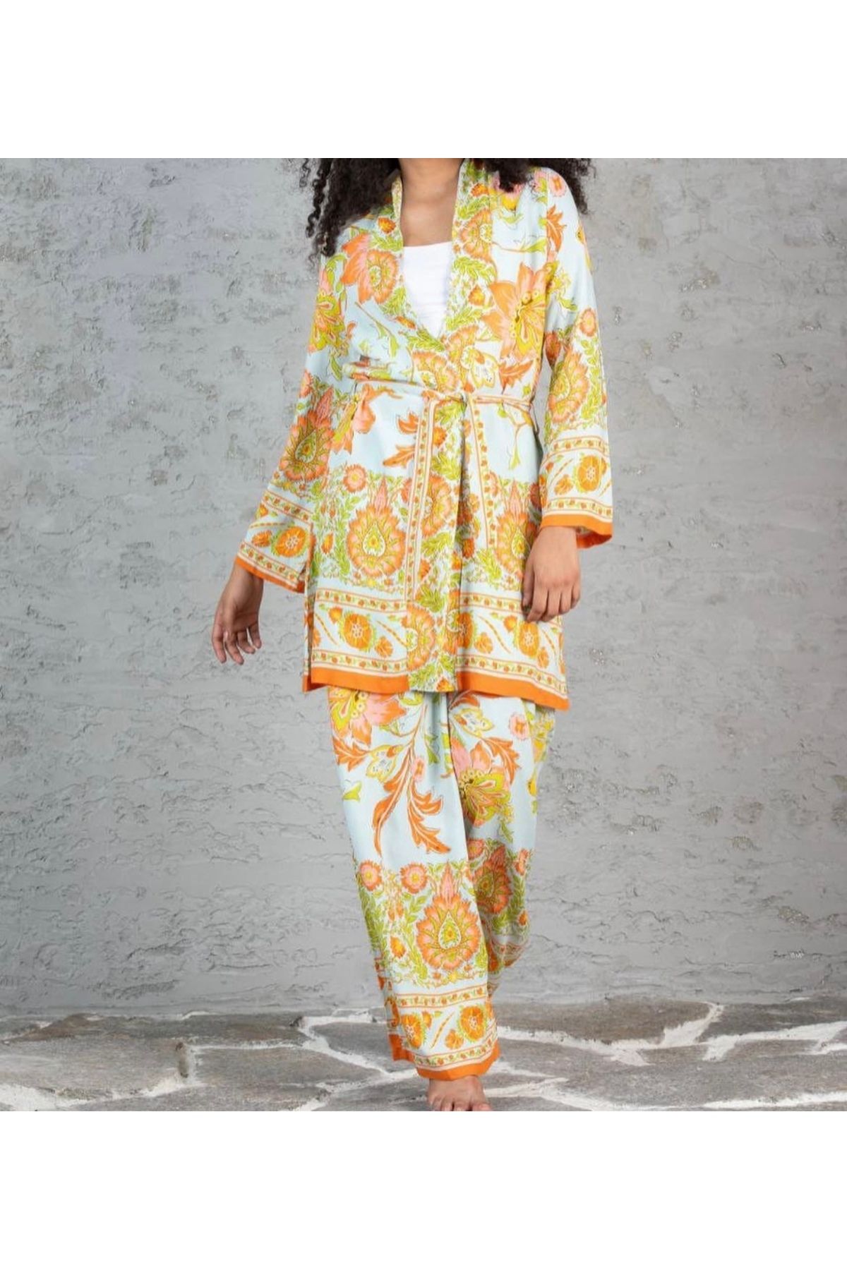 Mint İkili Kimono Takım