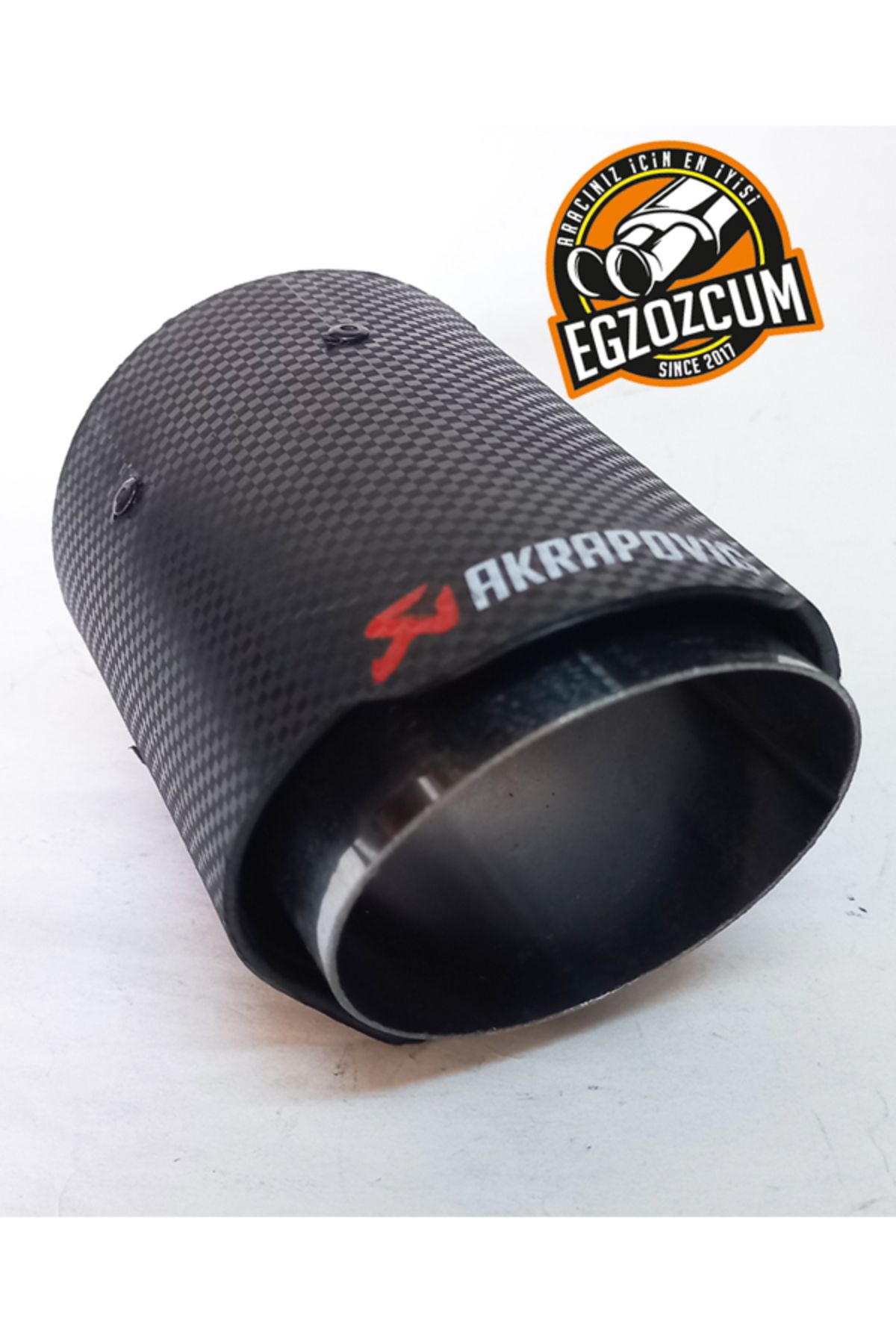 EGZOZCUM 76 mm. İçi krom tek çıkış Akrapoviç egzoz ucu 1 adet eksoz çıkışı