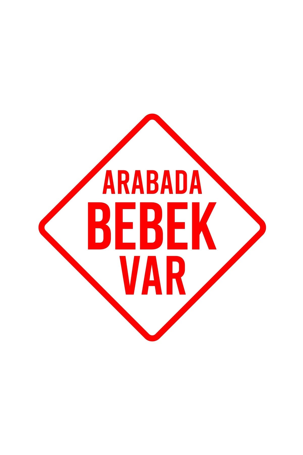 Reysa Tasarım arabada Bebek Var Sticker 17x17 Cm Kırmızı