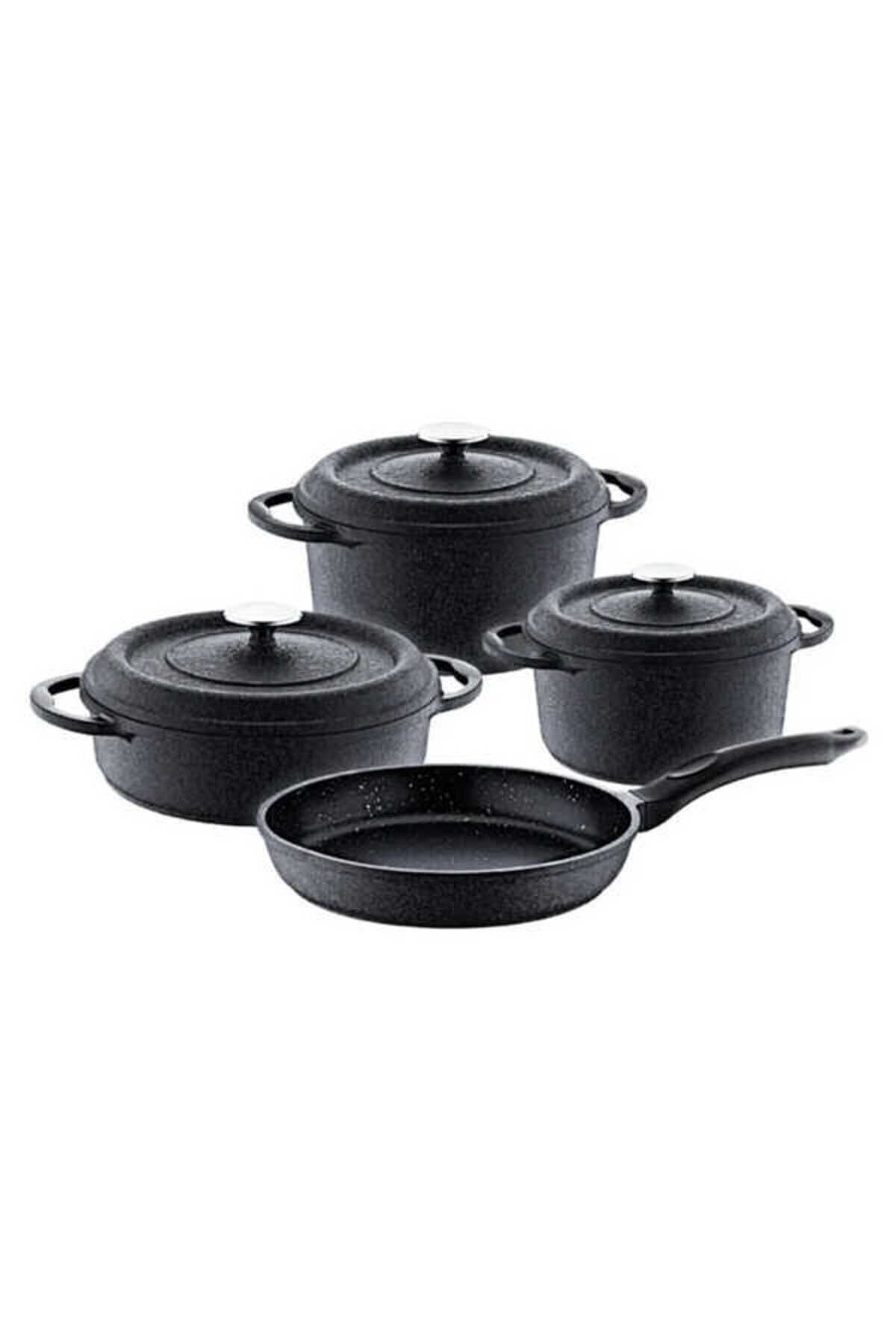 OMS--7-piece Non Stick Die Cast Cookware Set With Lid , Size 20,24,26 Pots And 26 Cm Frypan 6