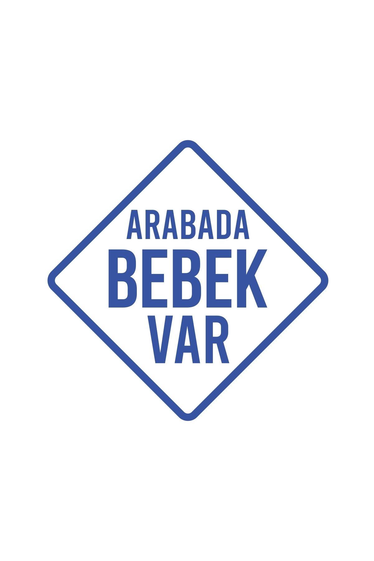 Reysa Tasarım arabada Bebek Var Sticker 17x17 Cm Mavi