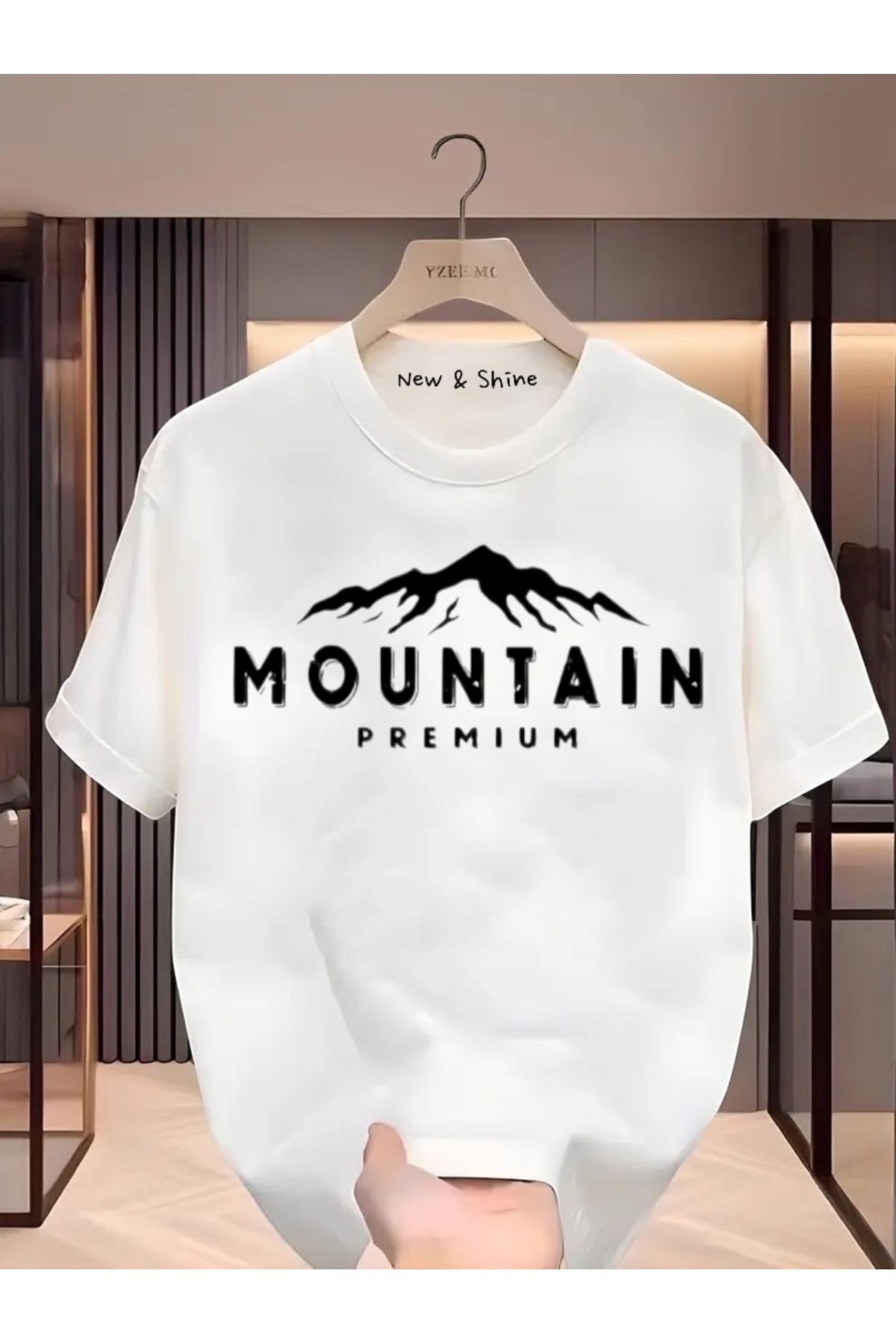 New Shine Mountain Baskılı Oversize T-Shirt