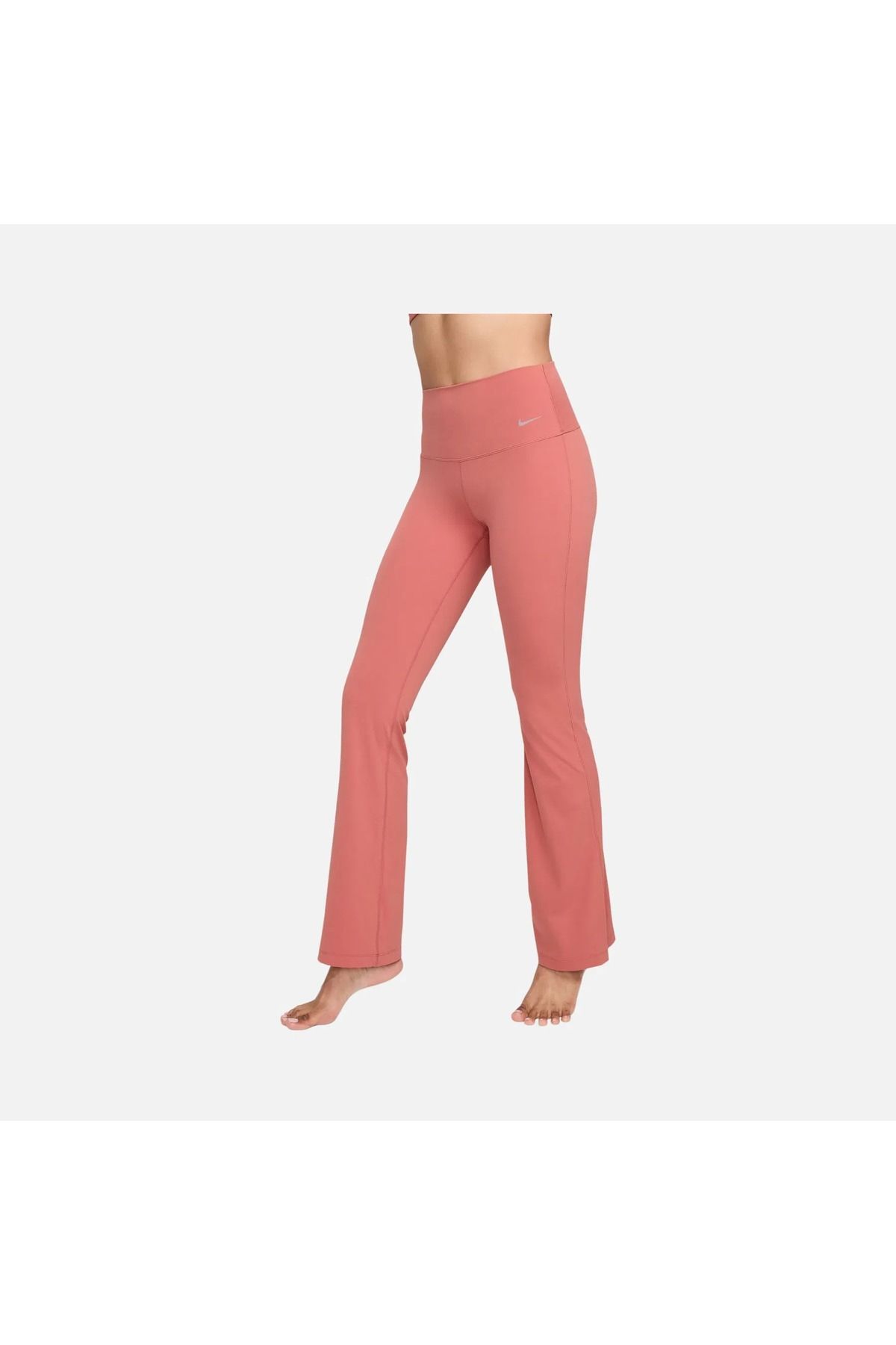 Nike Dri-Fit Zenvy High-Waisted Flared Leg Training Kadın pembe geniş paça spor Tayt fv7921-434