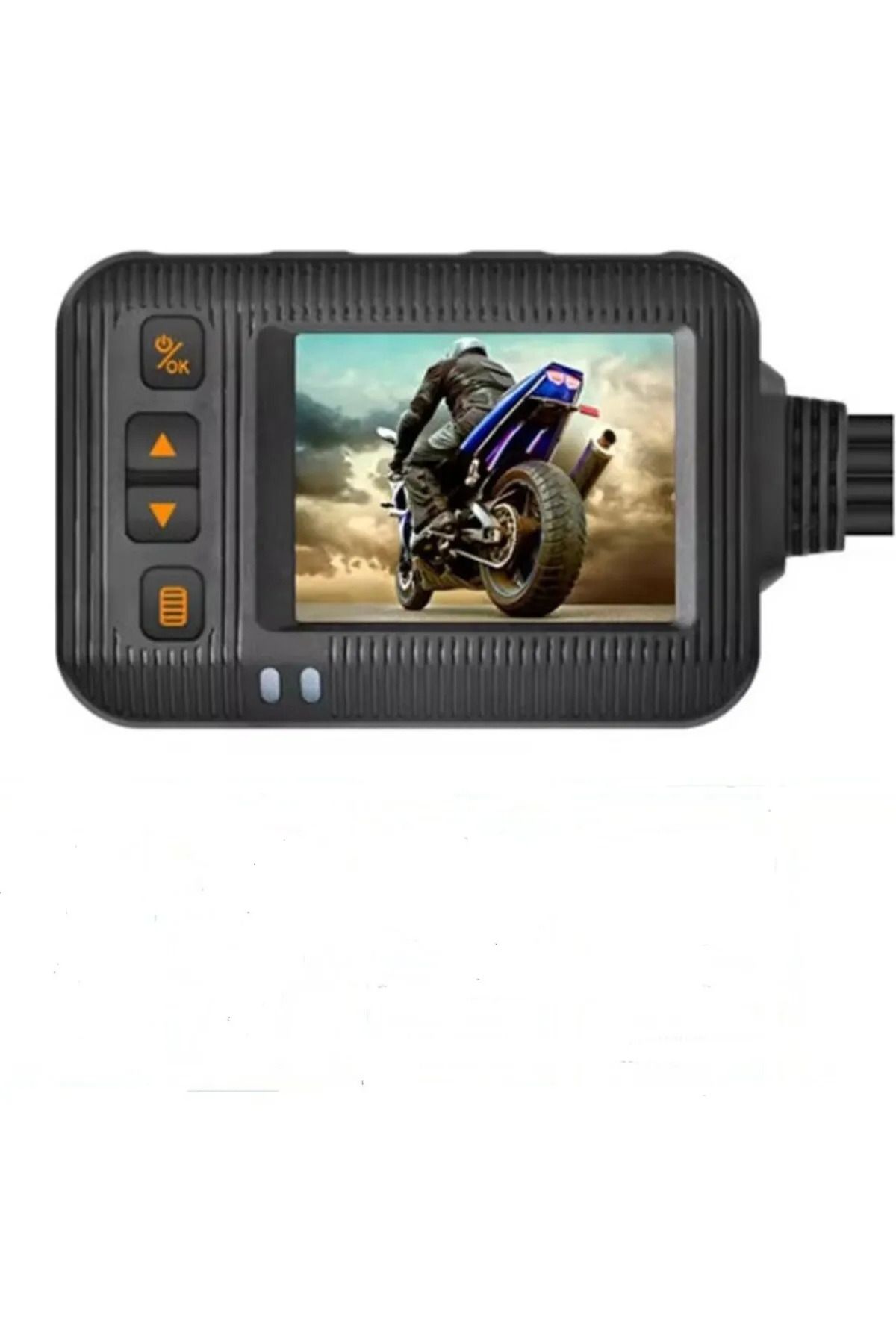 OBRAX 2 Inç Ekran 1080P Motosiklet Ön ve Arka Görüş Kamerası Kumandalı Gidon Baglantılı