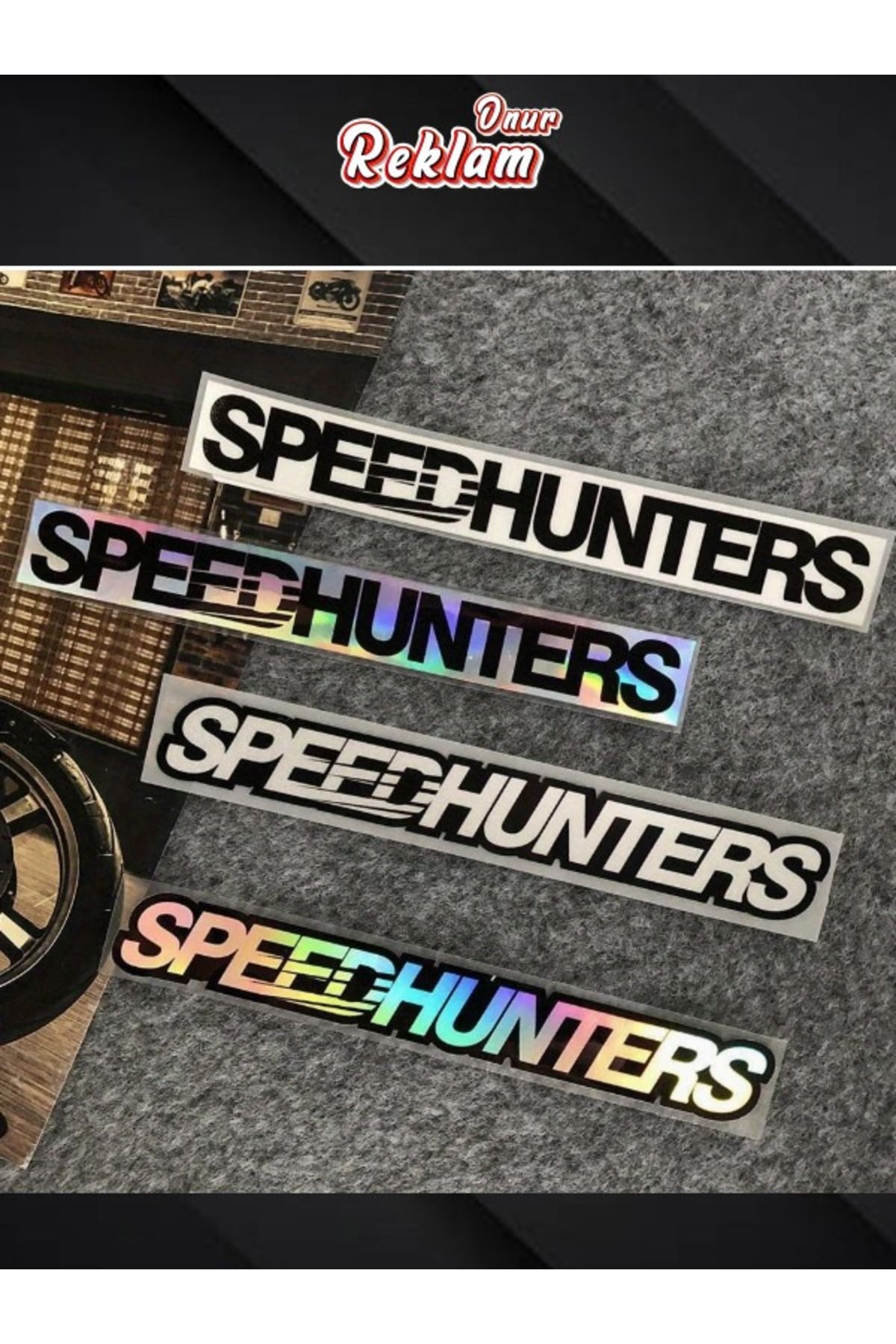 onurreklamonline Speedhunters Yazılı Sticker – Siyah – 18x2.5 cm – Araç & Motosiklet Uyumlu – Suya Dayanıklı Vinil