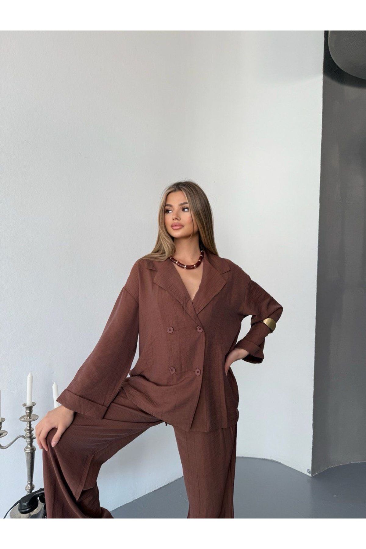 nays butik Blazer Çilek Takım
