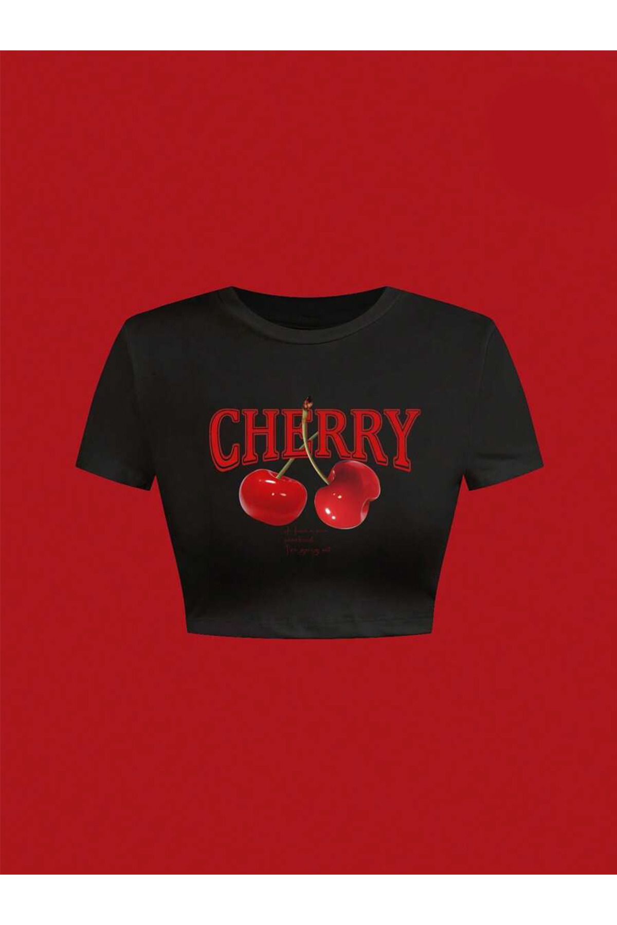 Bozz&Bozz Collection Kadın Have a Nice Weekend Cherry Crop