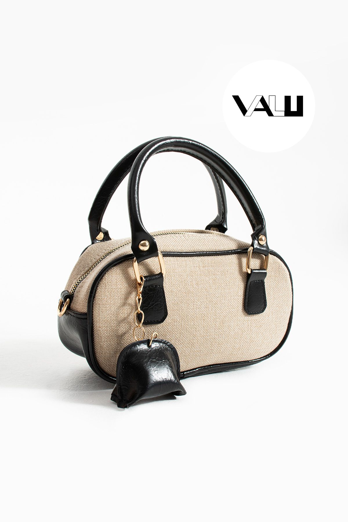 Valu Accessorize Capella Keten Uzun Askılı ve Kulplu El ve Omuz Çantası