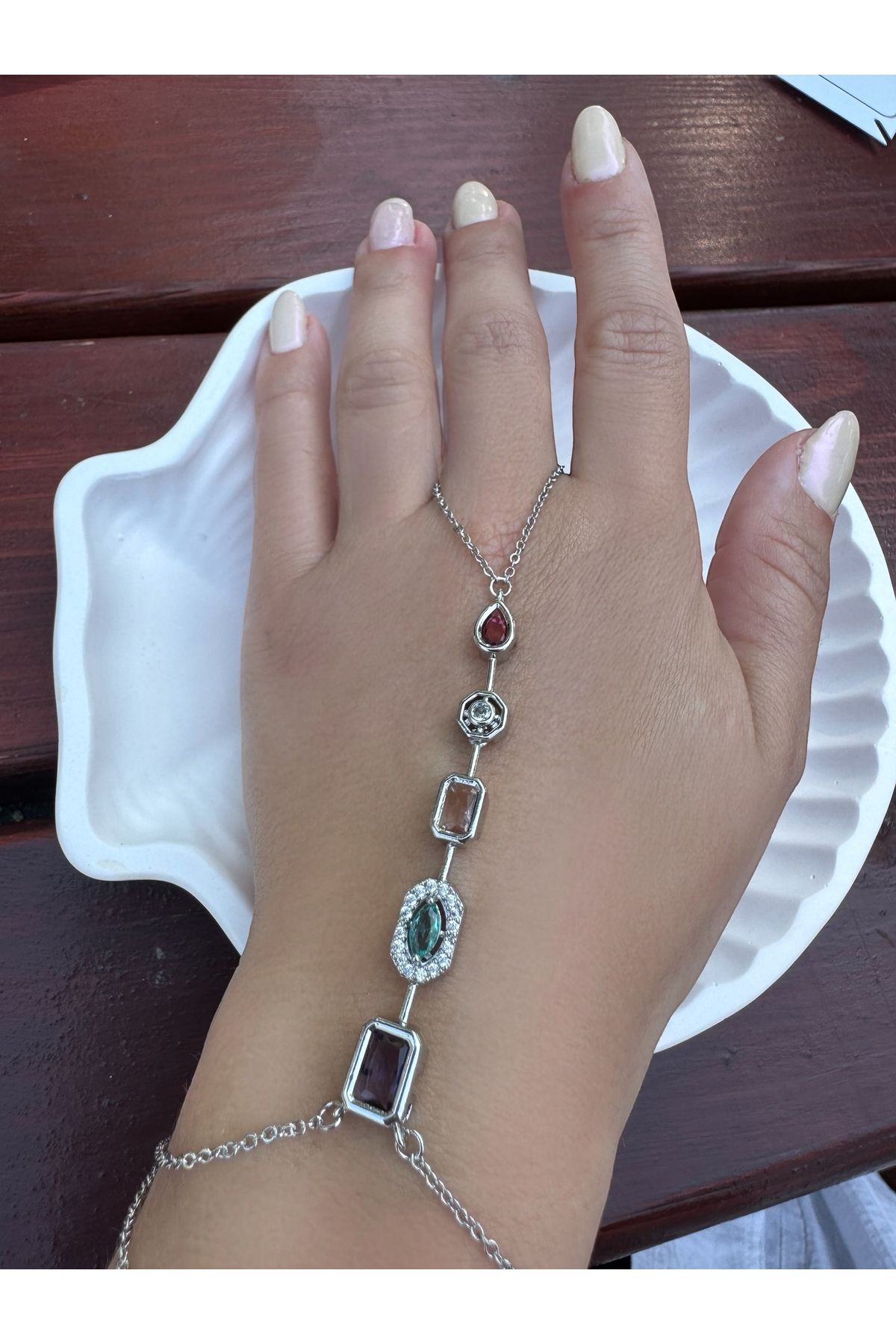 Gilia Jewelry 7 Element Renkli Taşlı Silver Şahmeran