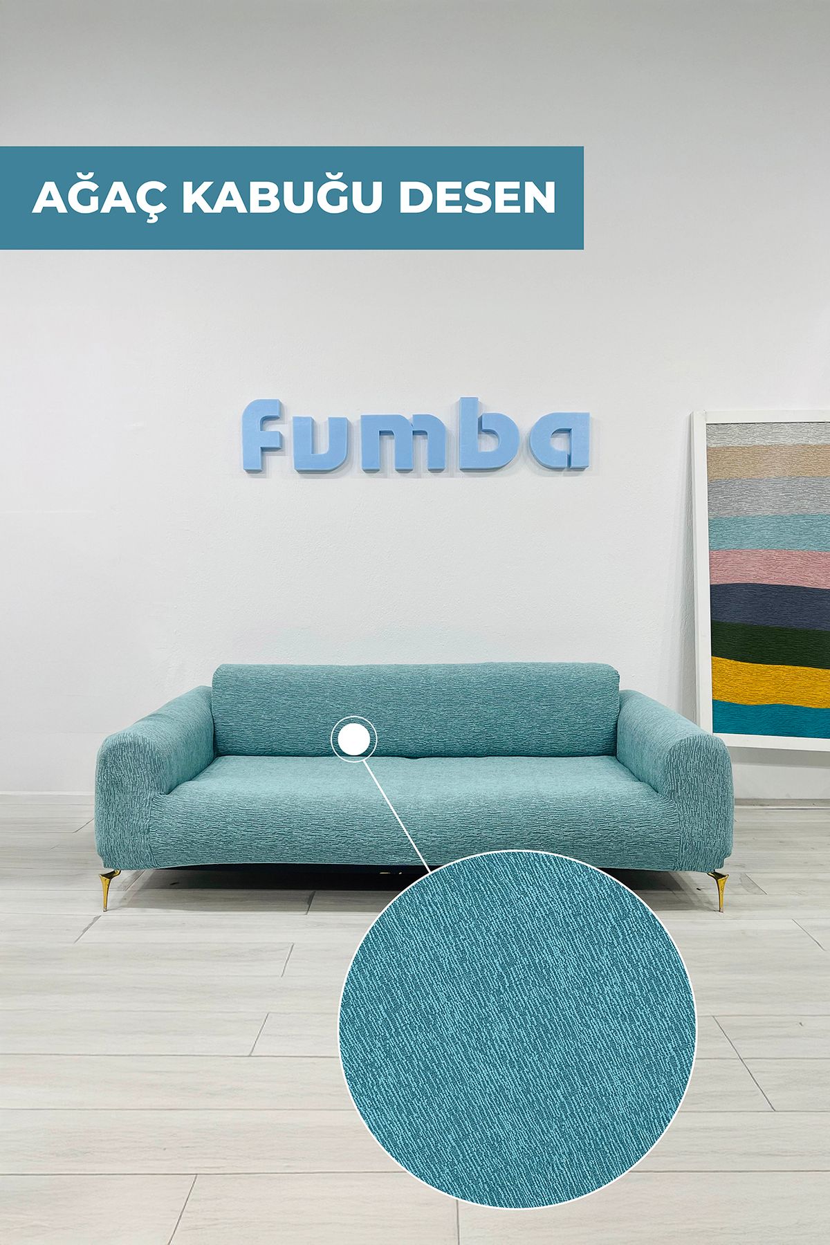 FUMBA HOME Üçlü Koltuk Jakarlı Lastikli Kanepe Örtüsü Lastikli Koltuk Örtüsü Chester Koltuk Kılıfı