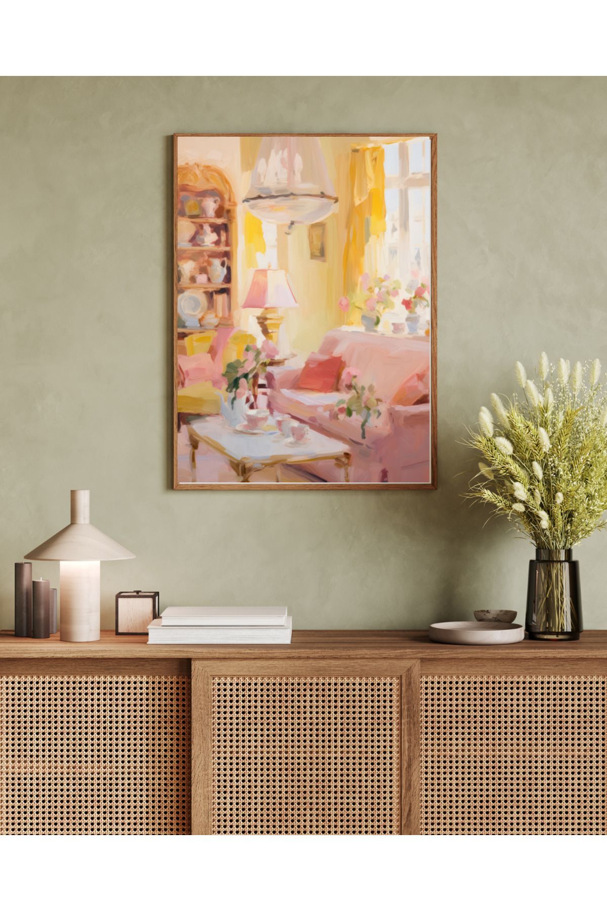 woodhomeworks tek parça salon ofis dekor tablo