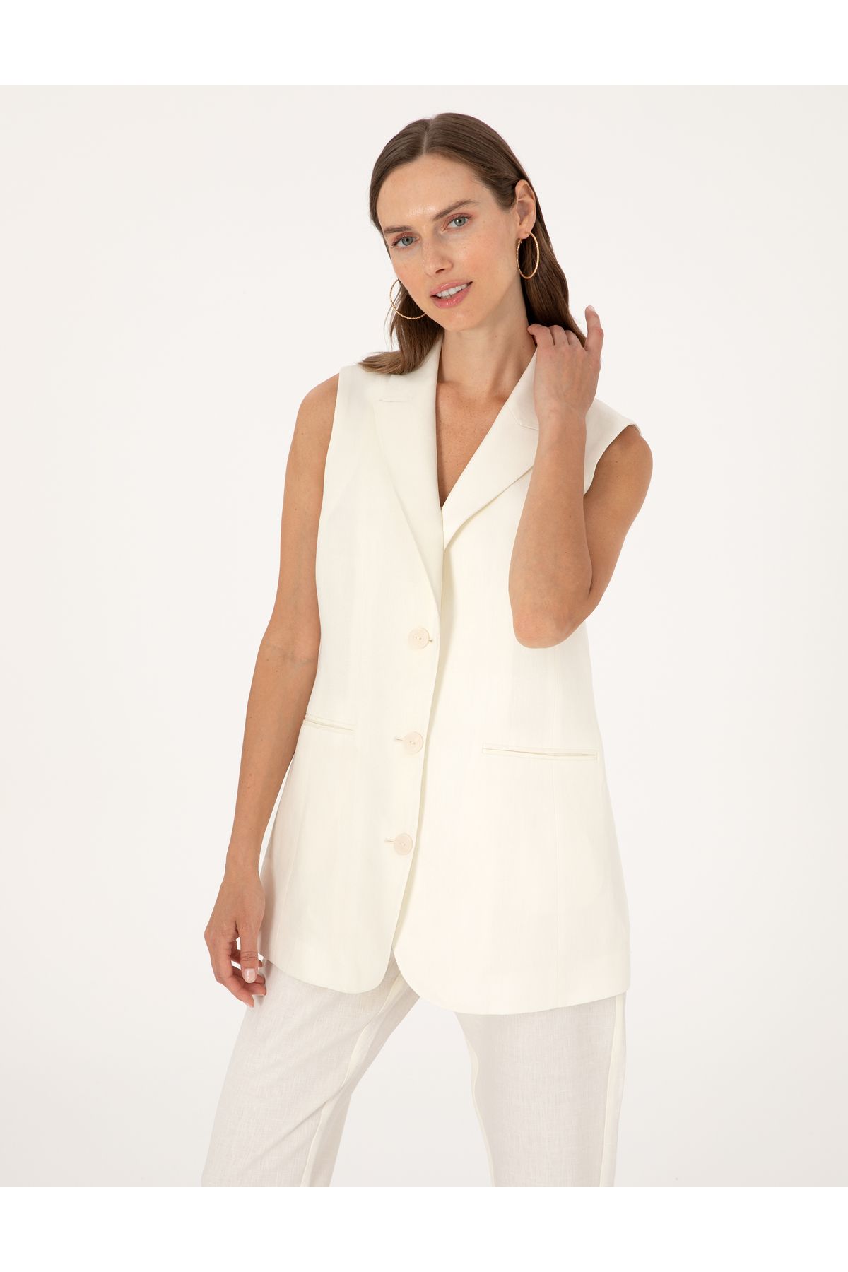 Pierre Cardin Ekru Regular Fit Yelek 50299950-VR019