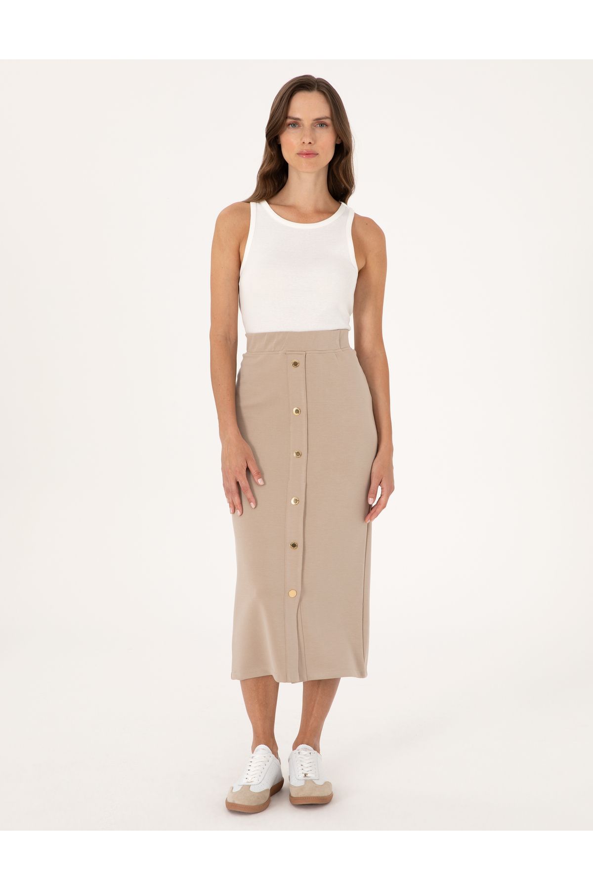 Pierre Cardin Kum Regular Fit Örme Etek 50301435-VR085