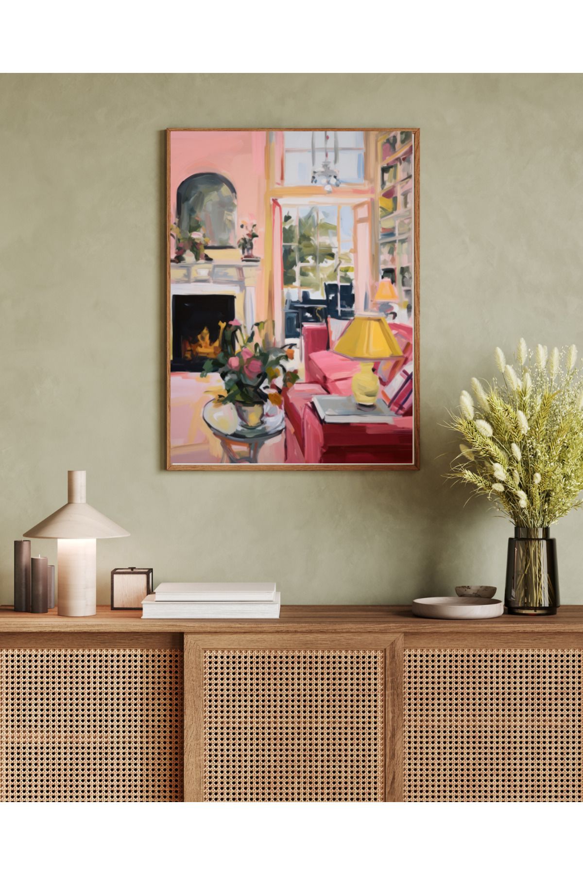 woodhomeworks tek parça salon ofis dekor tablo
