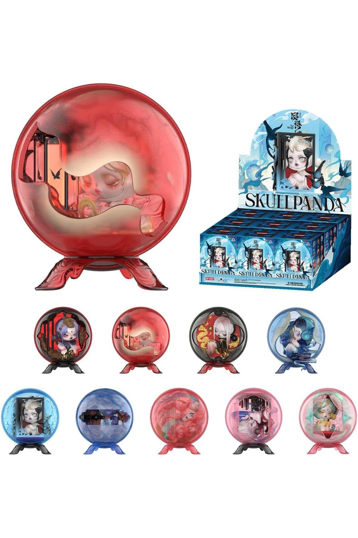 Pop Mart Skullpanda The Mirage Serisi Figürler Tam Set, Aksiyon Koleksiyon Figürleri