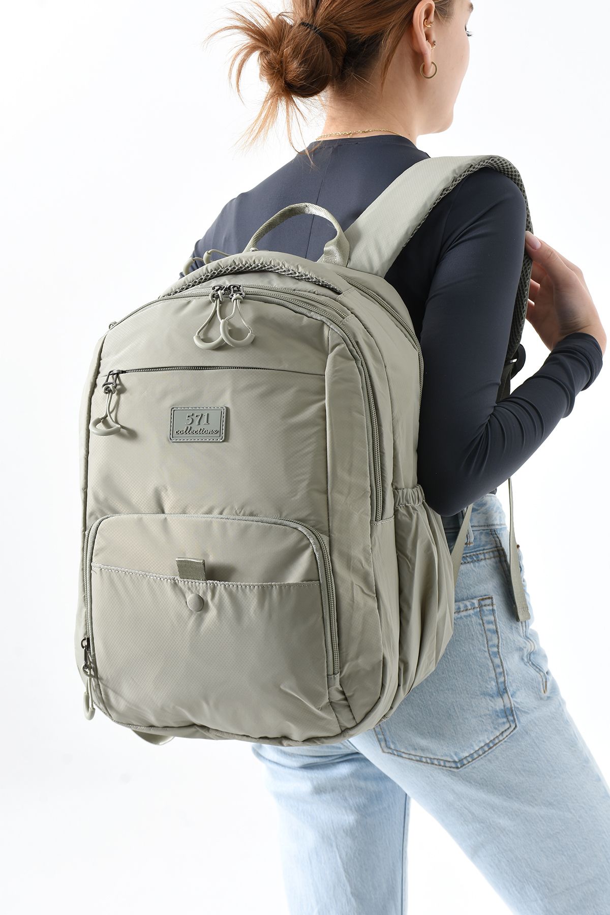Çanta Trend 571 Collections Çanta Orta Boy Sırt Çantası Ultra Hafif Çok Cepli Mavi (Model:571-13-9E)
