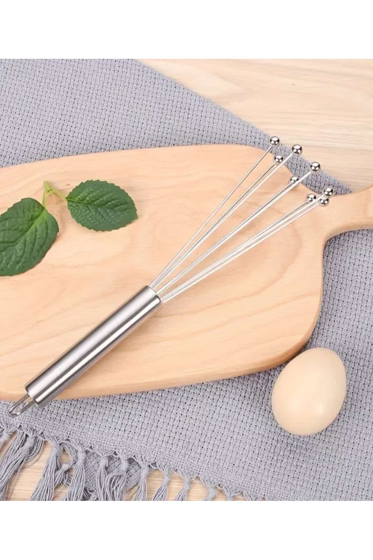 ÇEÇEN HOME Yeni Nesil Ayarlanabilir Paslanmaz Çelik Metal Boncuk Top Uçlu Çırpıcı