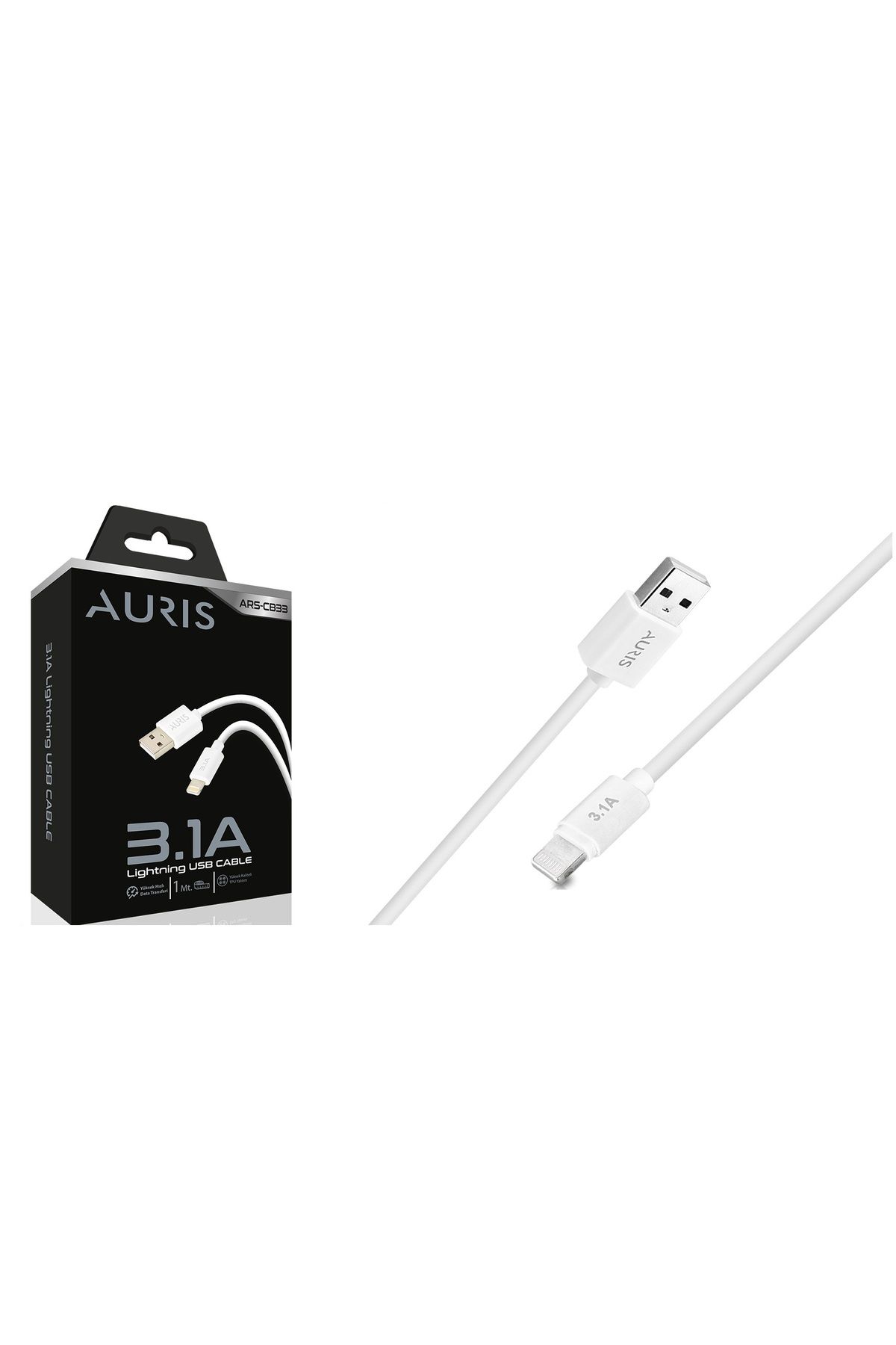 Auris CB33 Eco Lightning Kablo 3.1A