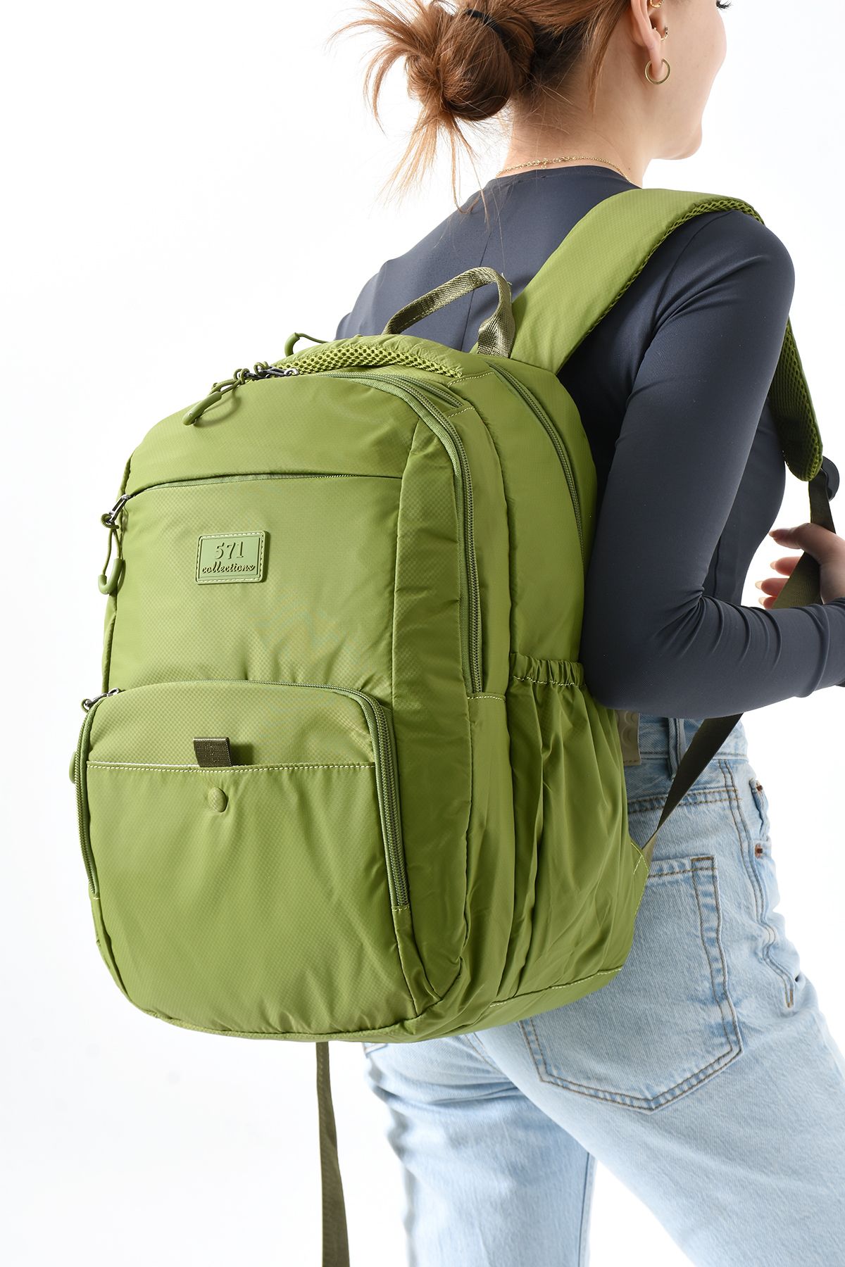 Çanta Trend 571 Collections Çanta Orta Boy Sırt Çantası Ultra Hafif Çok Cepli Mavi (Model:571-13-9E)
