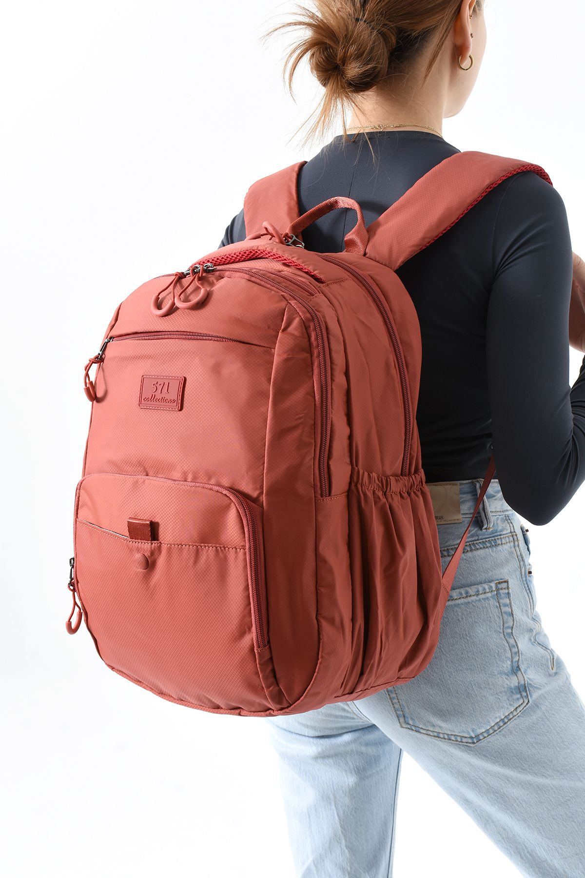 Çanta Trend 571 Collections Çanta Orta Boy Sırt Çantası Ultra Hafif Çok Cepli Mavi (Model:571-13-9E)
