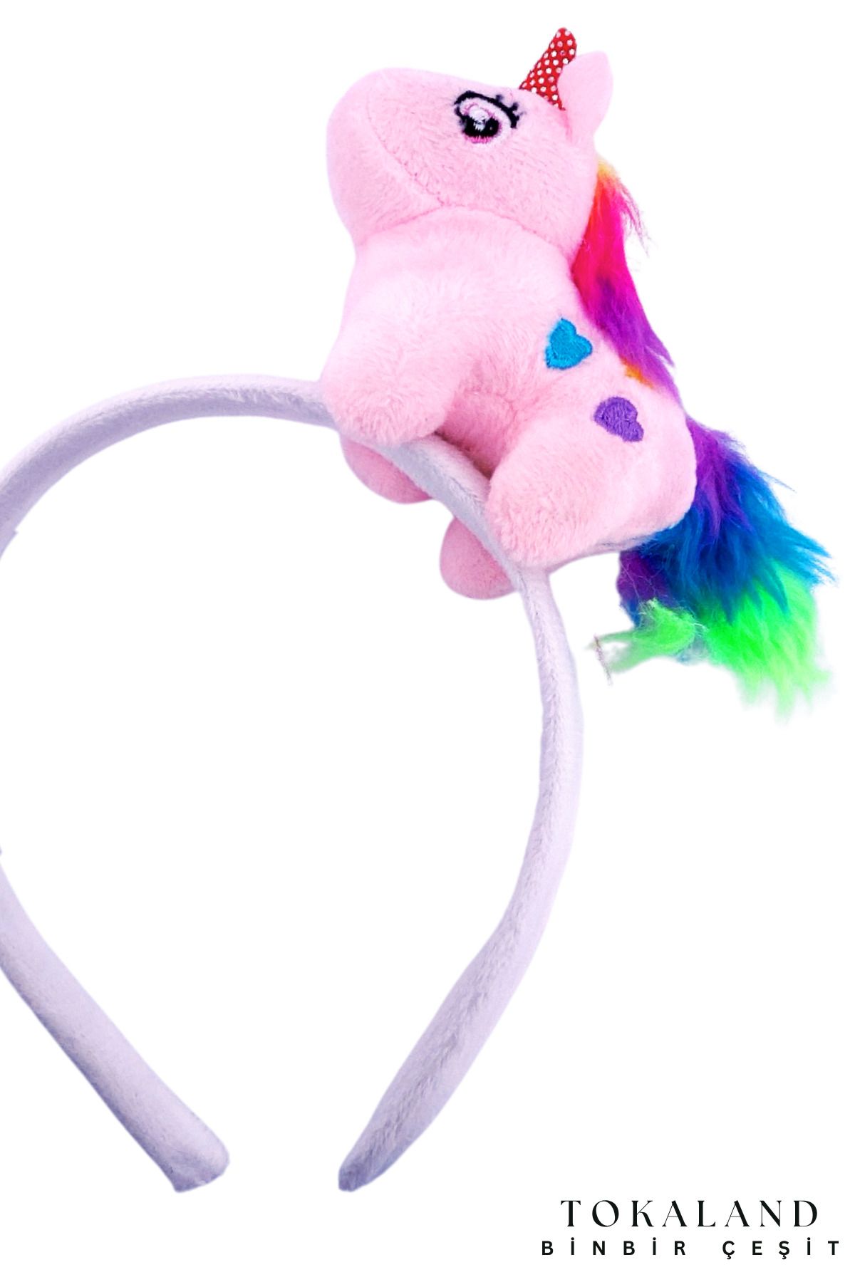 TOKALAND Kız Çocuk Parti Unicorn Taç - Unicorn Temalı - Kız Çocuk Renkli Doğum Günü - 1-12 Yaş Taç