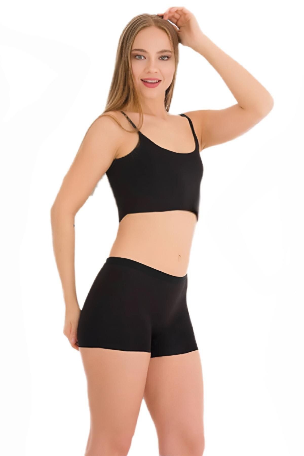 ANI İÇ GİYİM Premium Basic Boxer - Lazer Kesim Külot Kadın Boxer