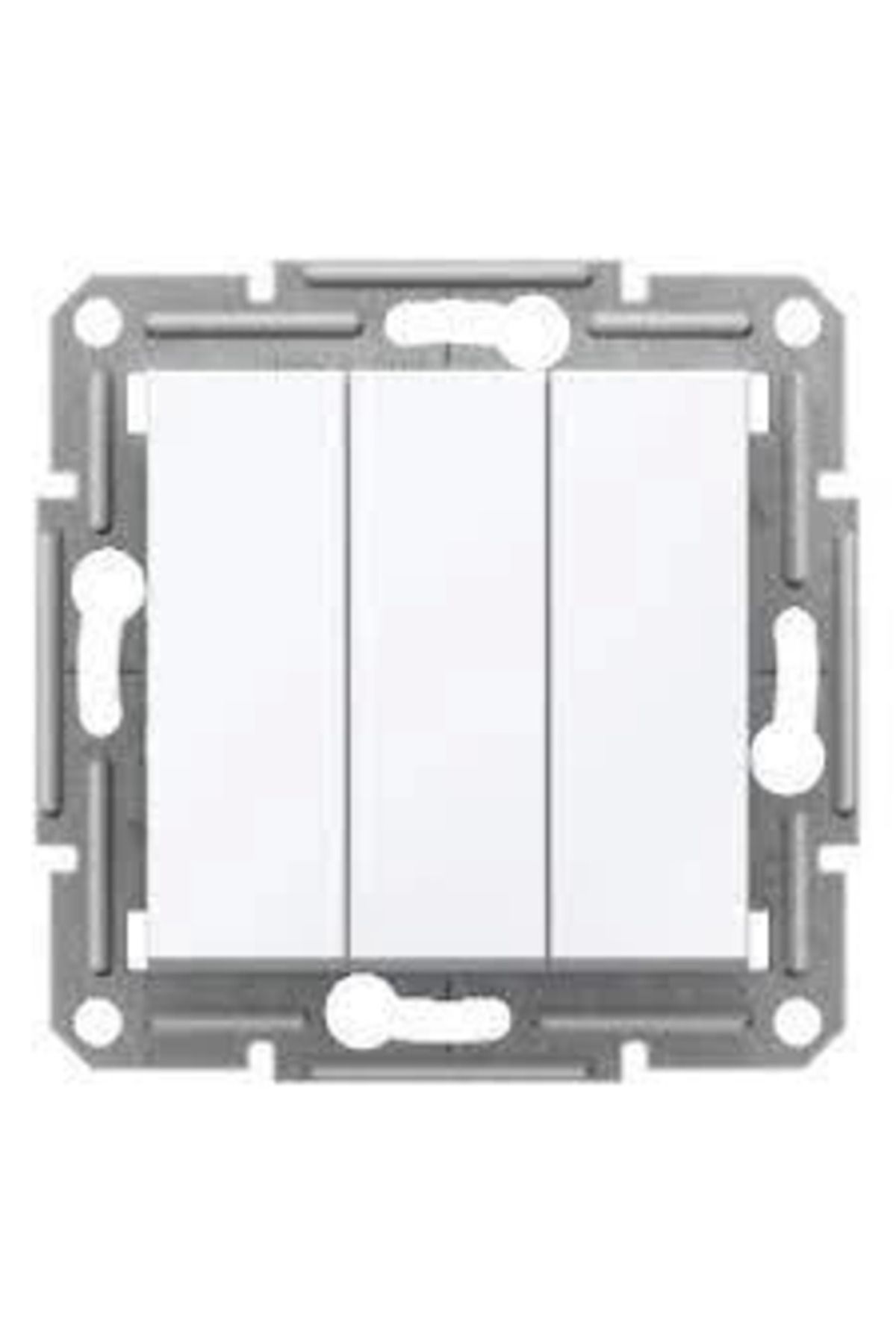 AC BOX-White triple switch frameless - compatible frame for socket and switch 2