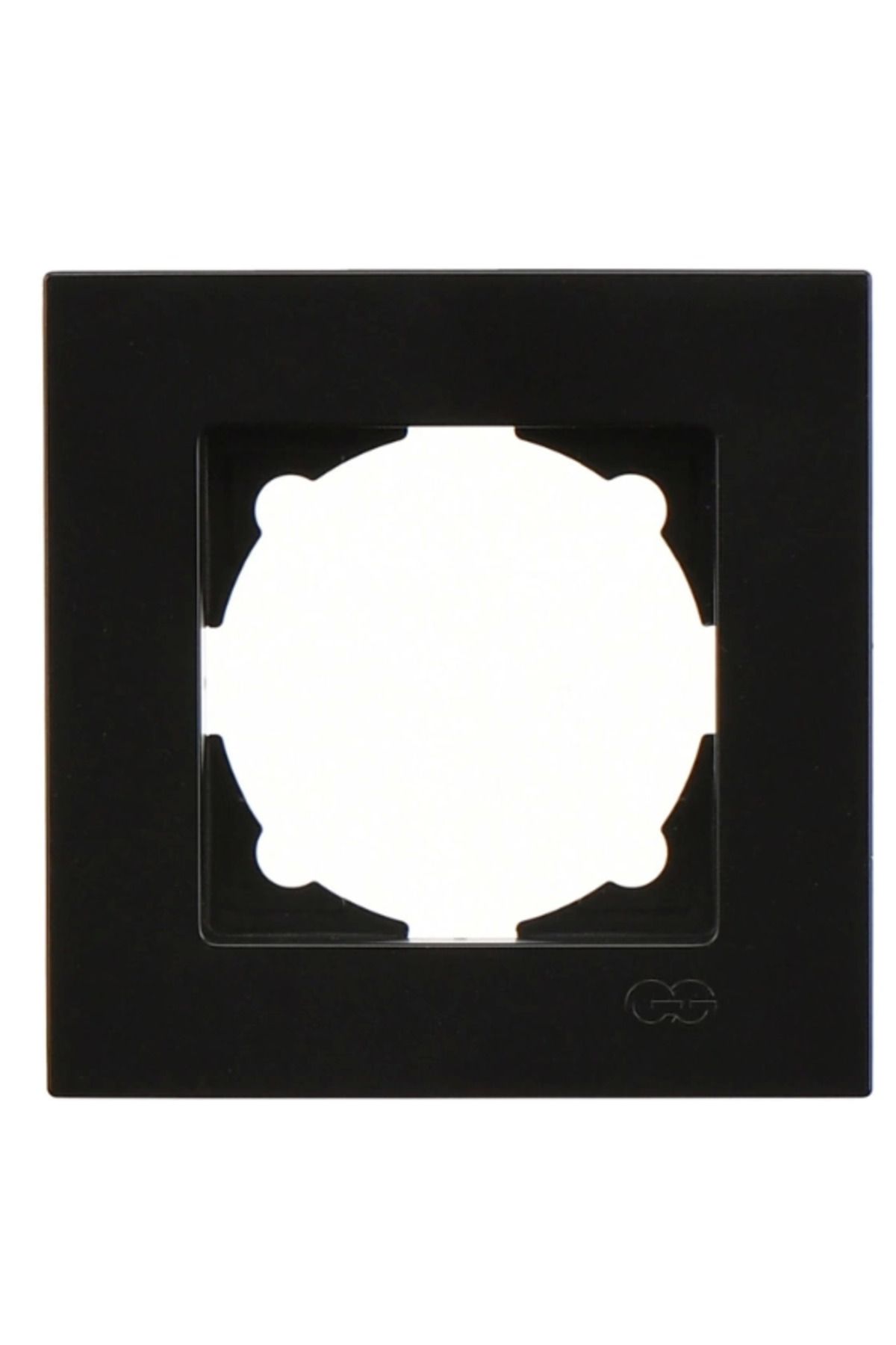 LiderGlobal-Eqona metallic black single frame - compatible frame for socket and switch 2