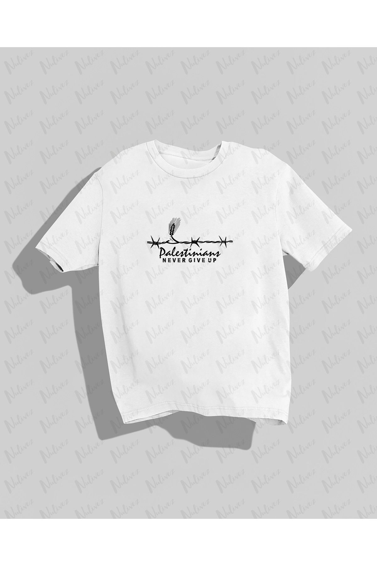 Nulivez Filistin Tasarımı Baskılı Yüksek Kalite Kompakt Unisex Oversize T-Shirt