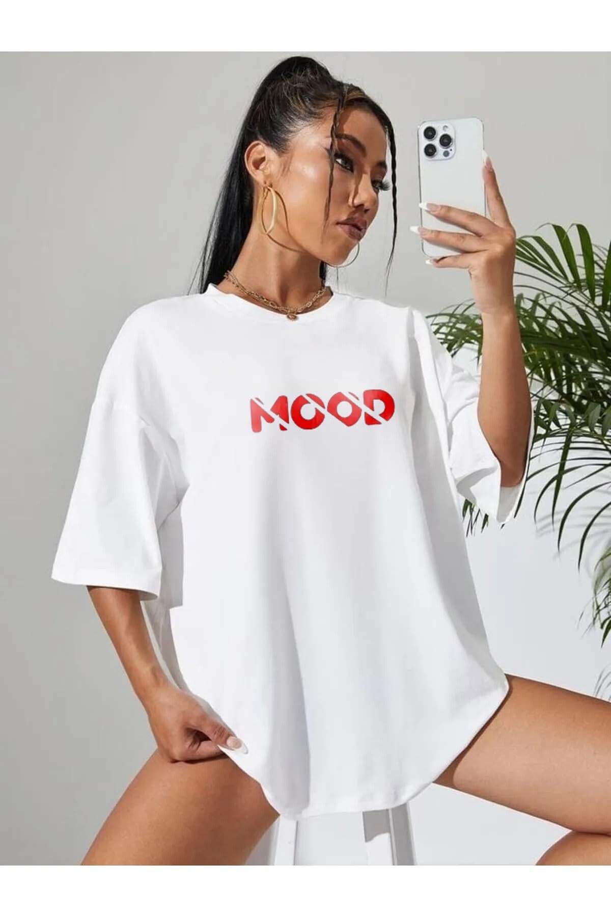 Trend Sizde Unisex Mood Özel Tasarım Ön Baskılı Tasarım Tshirt