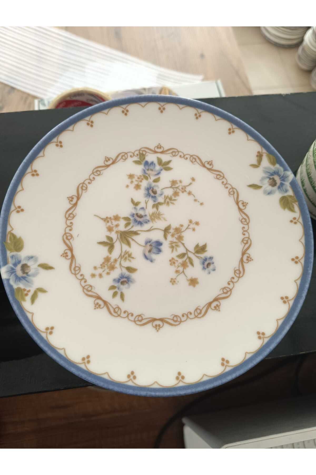 Tulü Porselen TULU PORSELEN 6 LI 19 CM PASTA YABAĞI ÇİÇEK DESENLİ