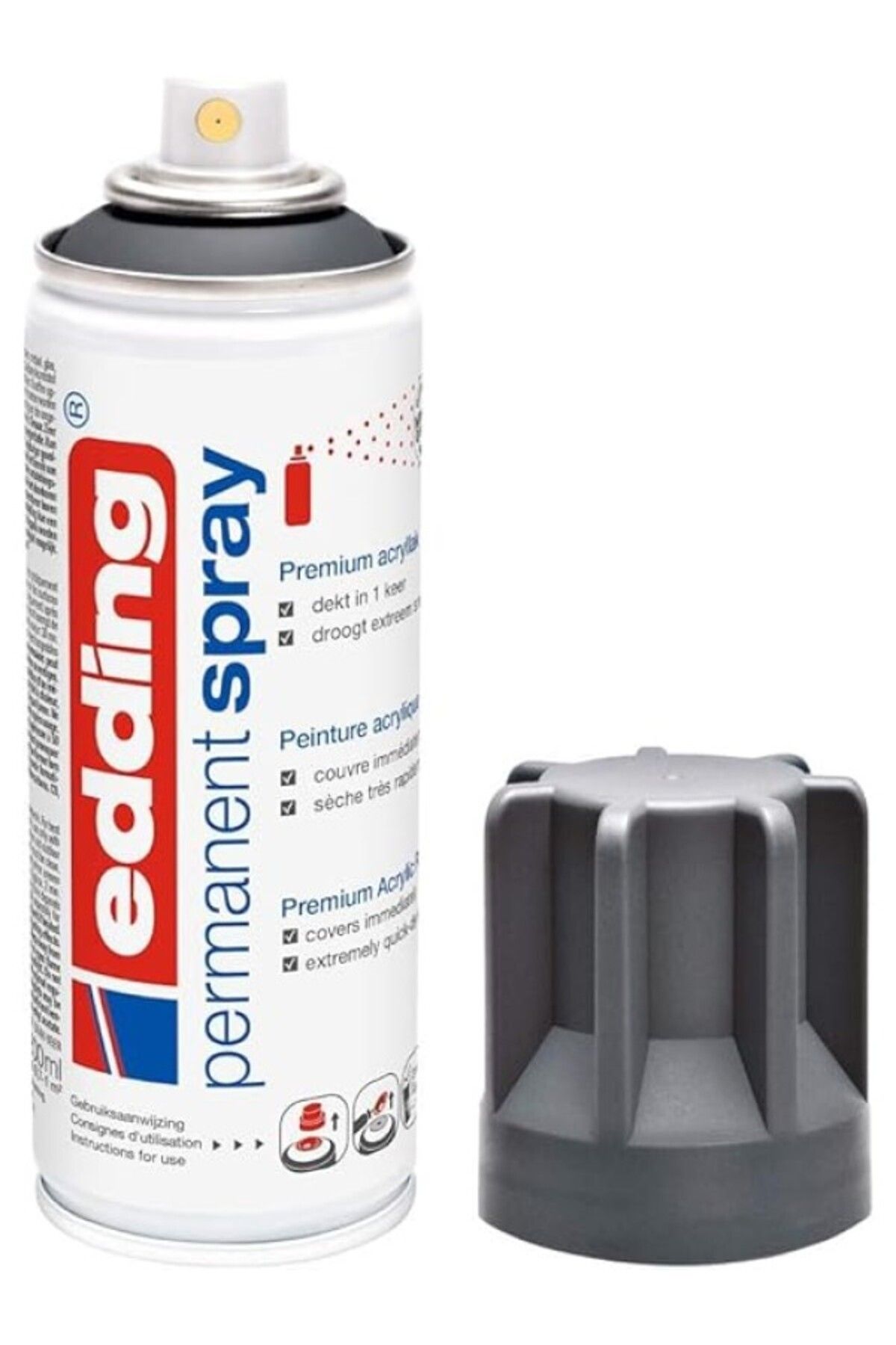 ShopZum Edding 5200 Permanent Akrilik Sprey Boya - Antrasit Mat - 200 Mlakrilik Boya