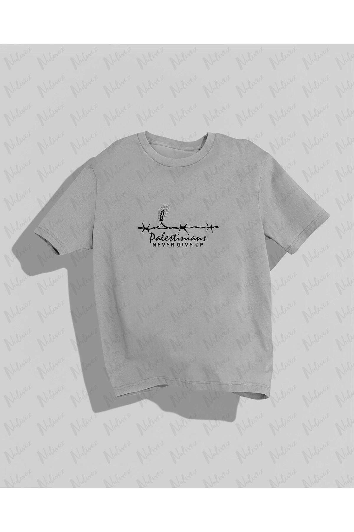 Nulivez Filistin Tasarımı Baskılı Yüksek Kalite Kompakt Unisex Oversize T-Shirt